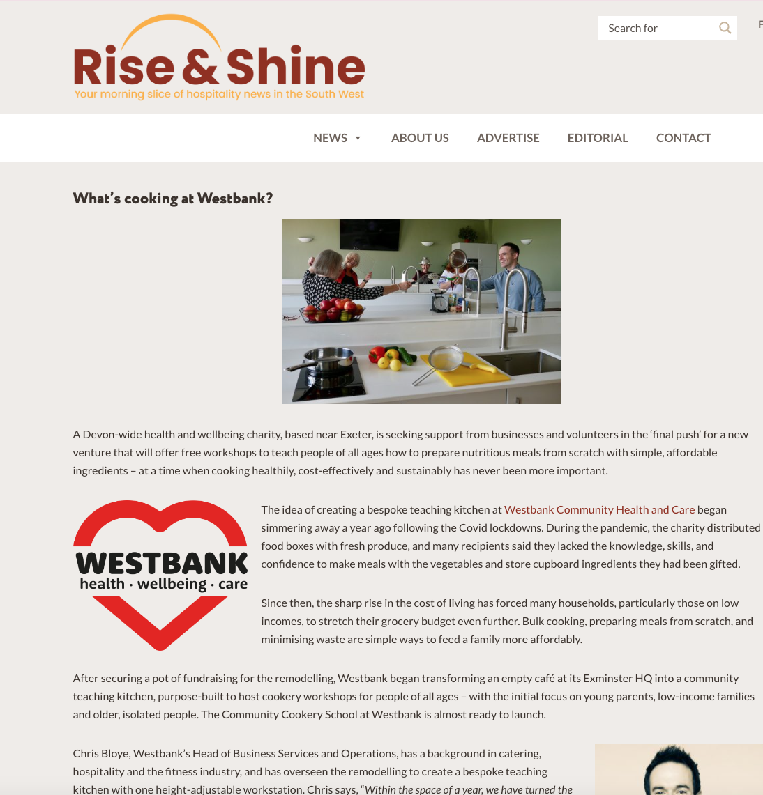 Westbank Community Cookery School in Rise & Shine, 7 August 2023.png