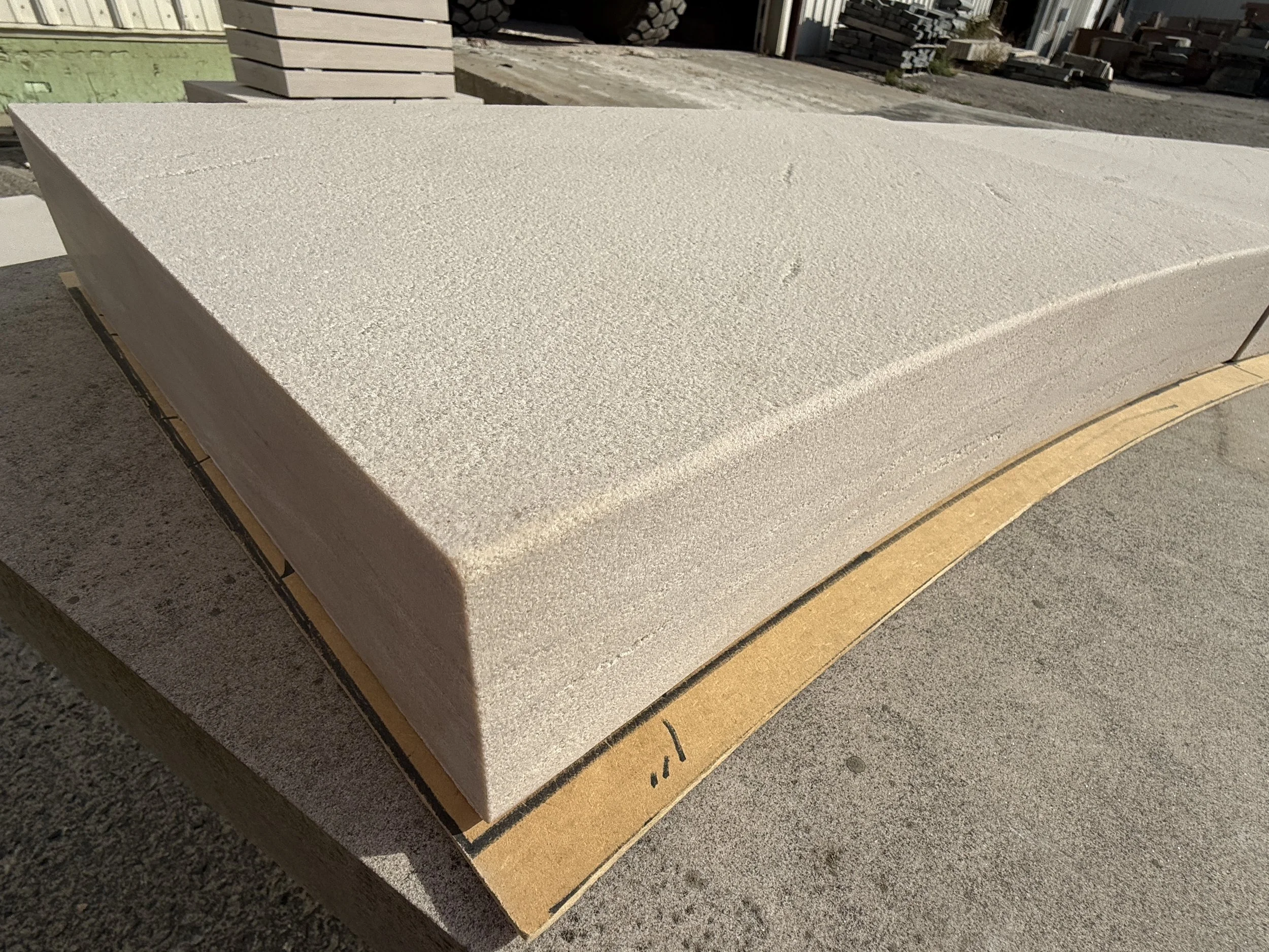 3-1/2" Cambrian Cream Radius Shot-Blast Surface with an Eased-Tapestry-Edge