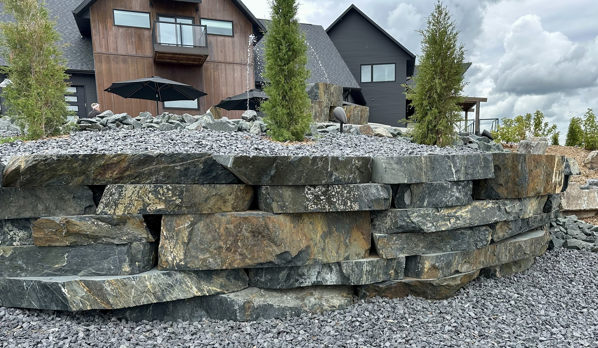 7 1/2" and custom 15" Aqua Grantique outcropping 