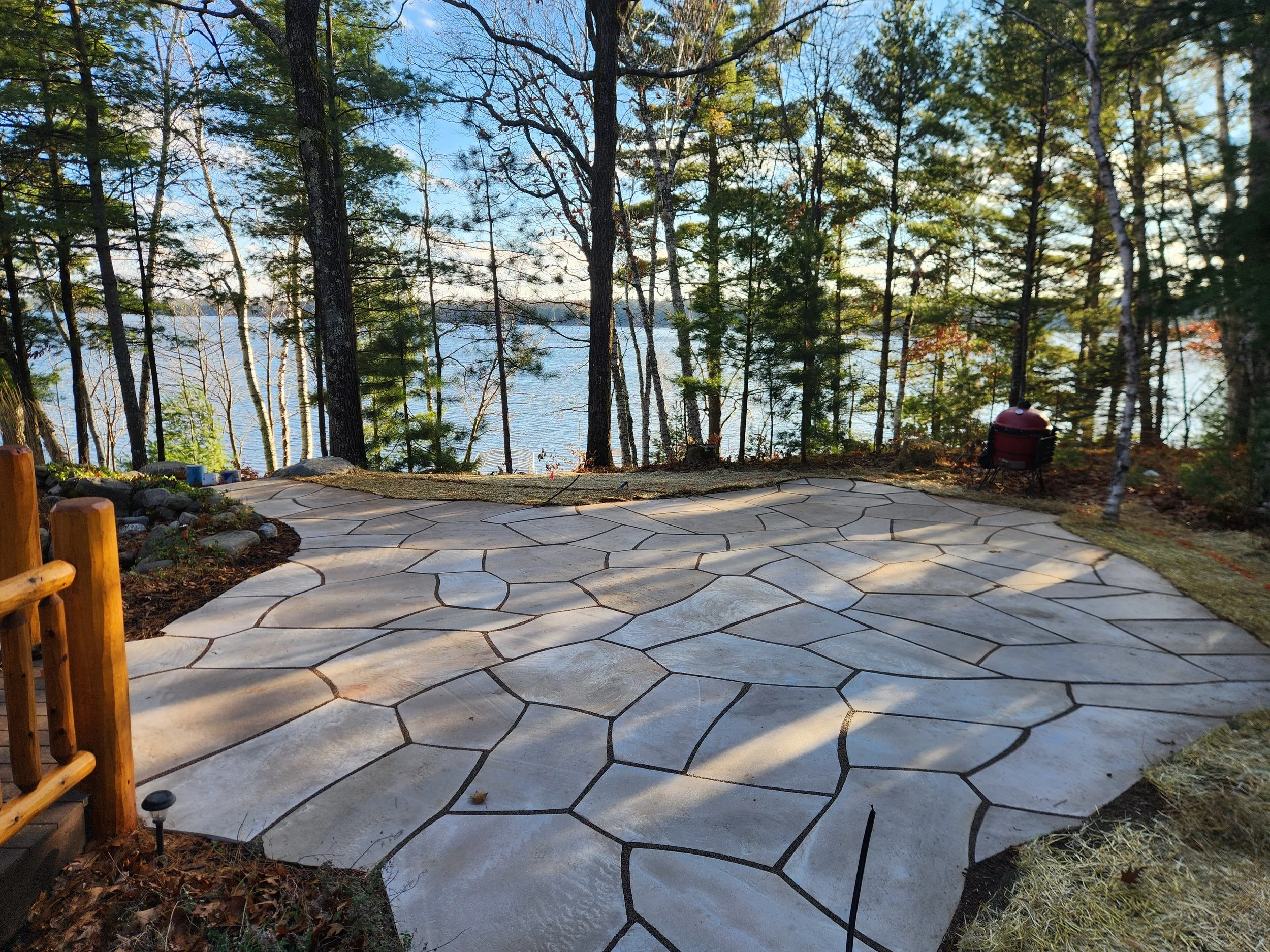 Trimmed on site to fit tightly