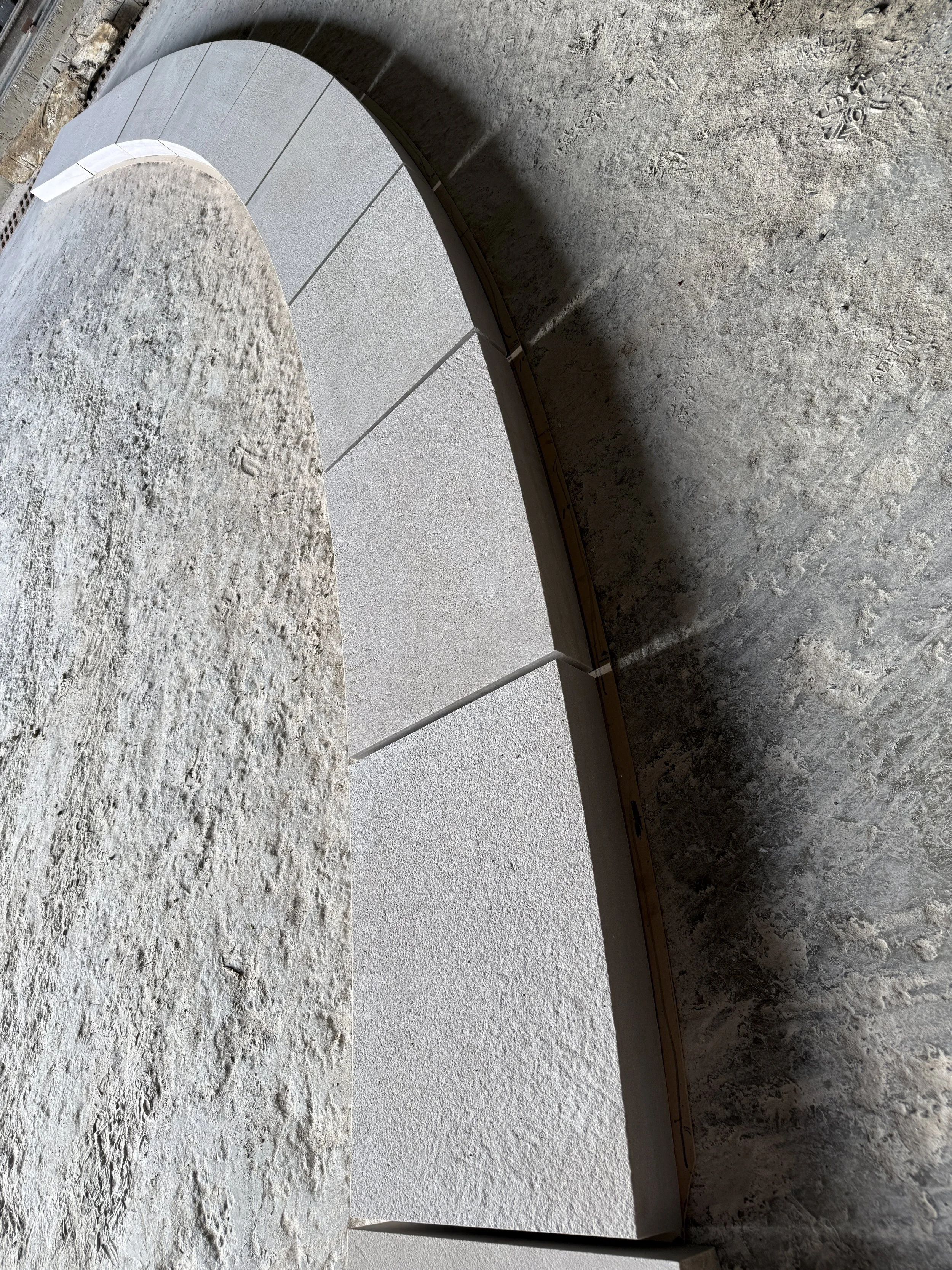 3-1/2" Cambrian Cream Radius Shot-Blast Surface with an Eased-Tapestry-Edge