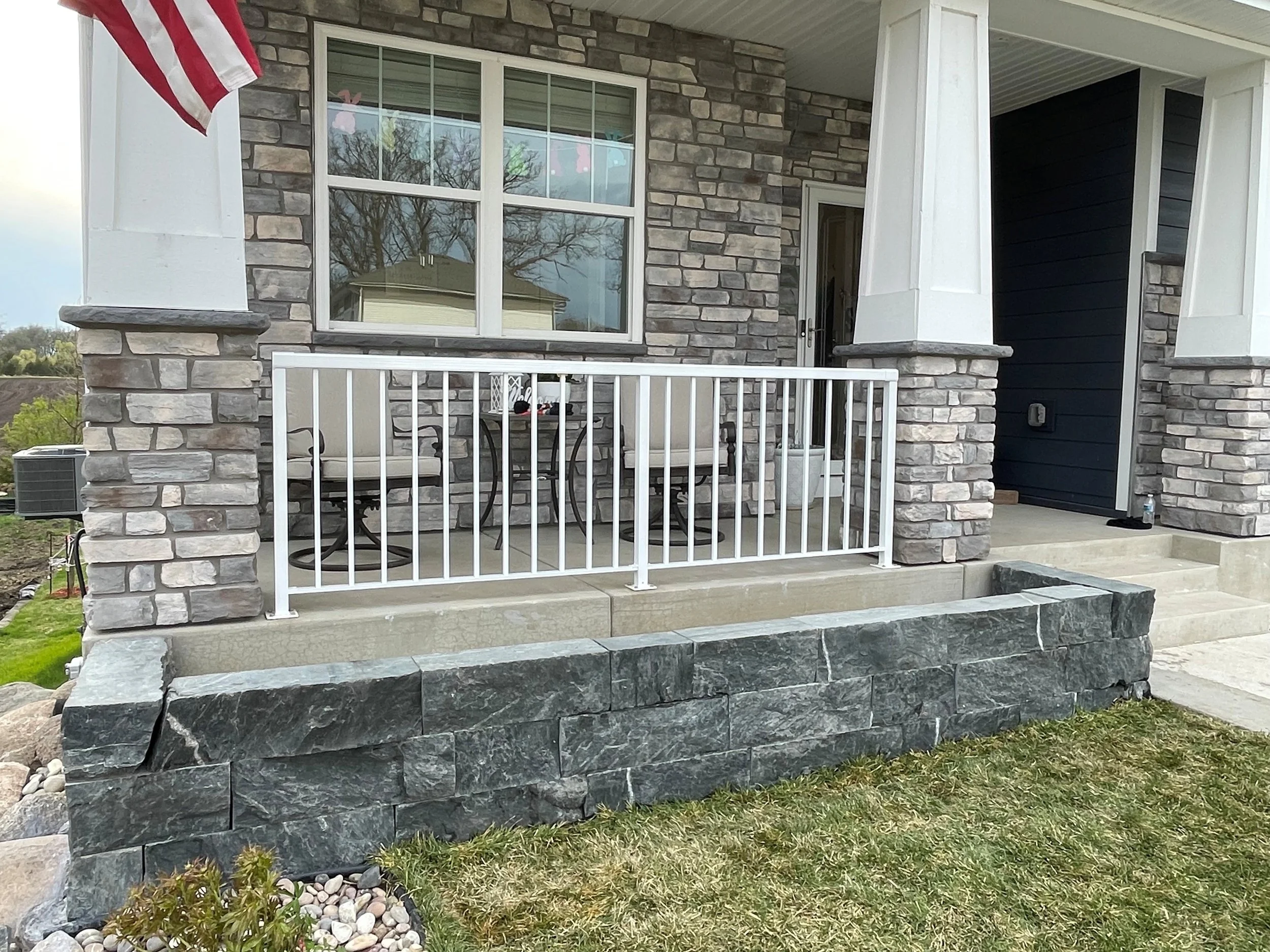 Aqua Grantique 8", 7 1/2" height, designed and installed by homeowner.