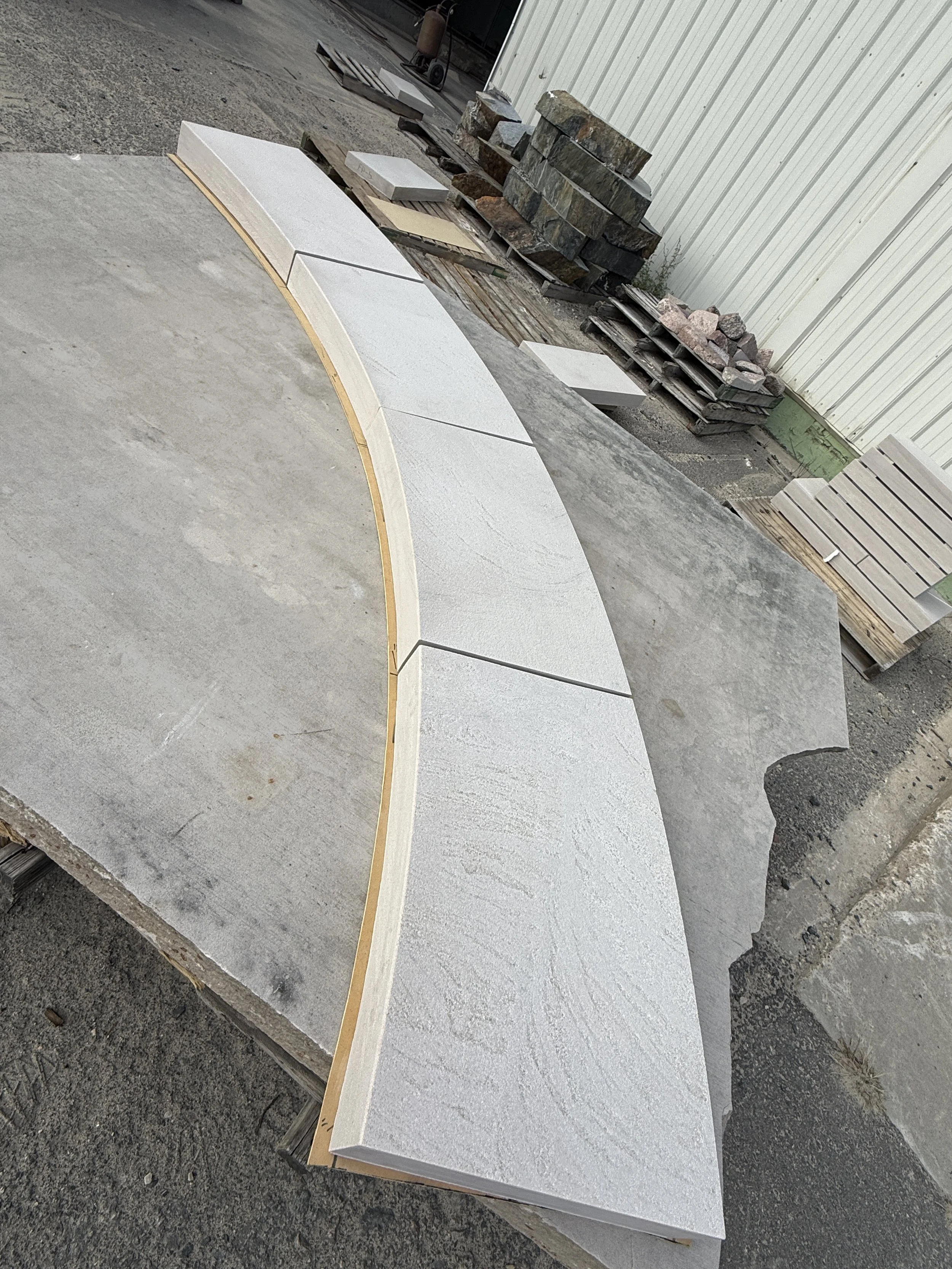 3-1/2" Cambrian Cream Radius Shot-Blast Surface with an Eased-Tapestry-Edge