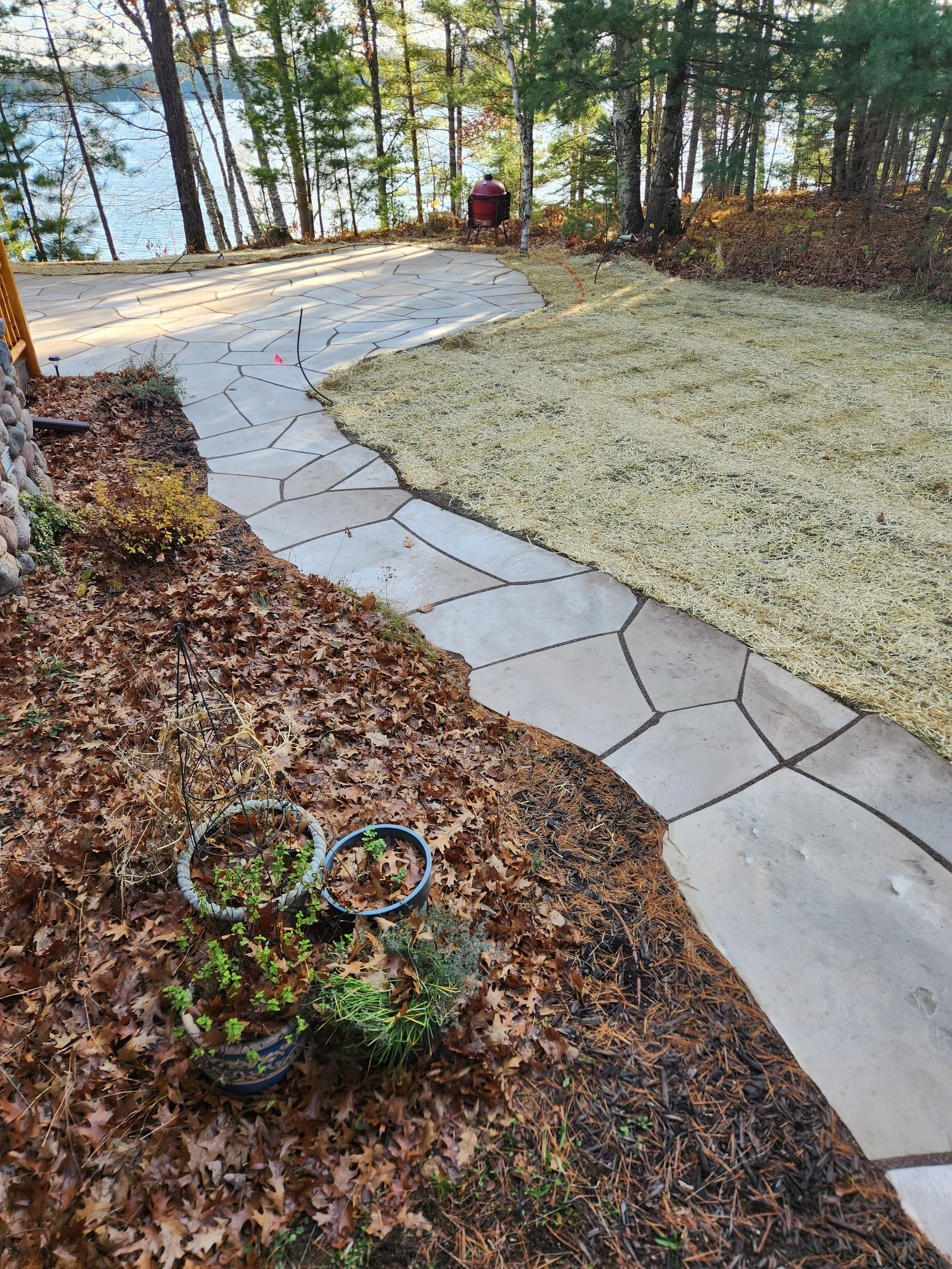 Trimmed on site to fit tightly