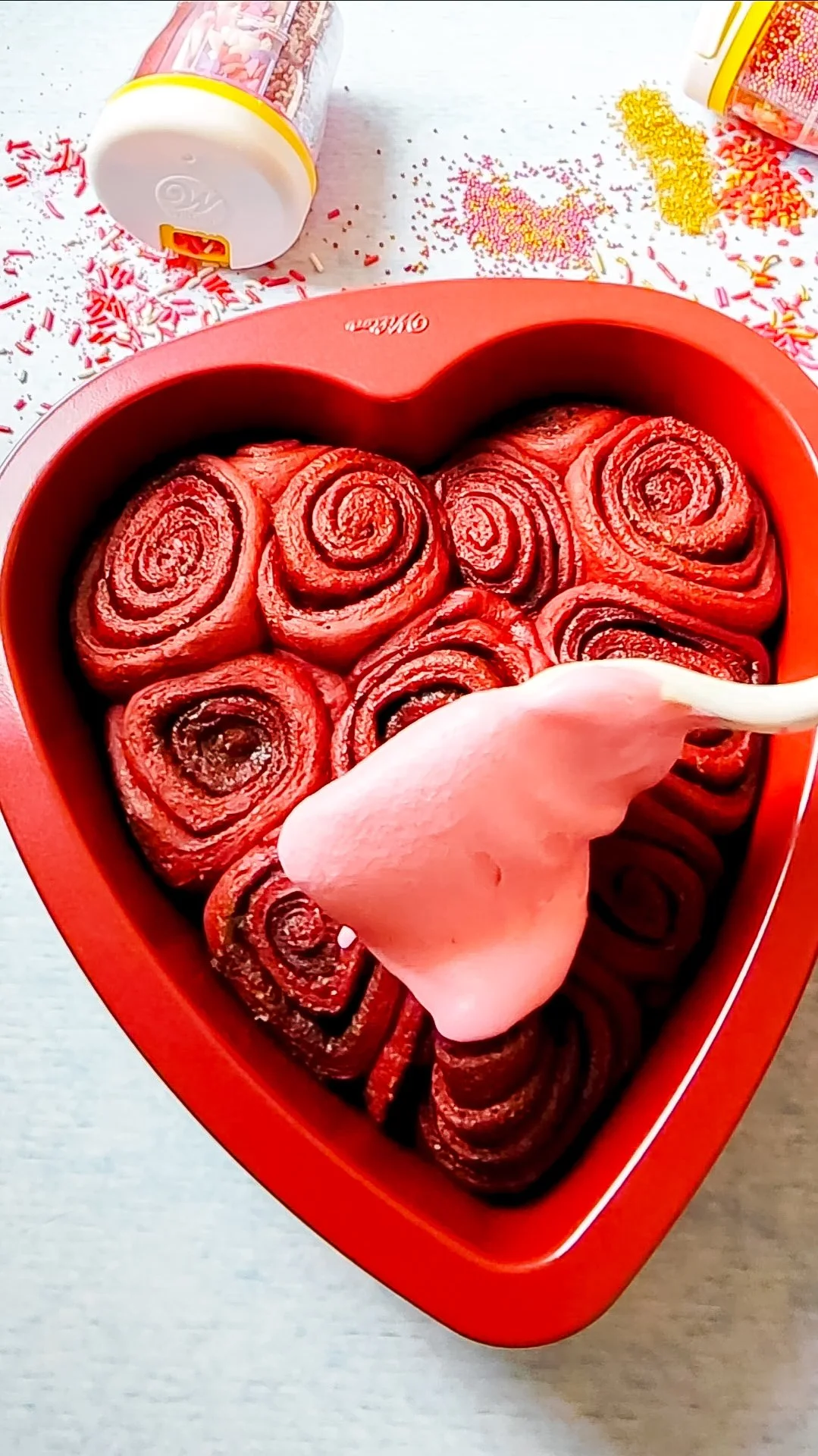 Red Velvet Cinnamon Rolls: Heart-Shaped and Heavenly! ❤️