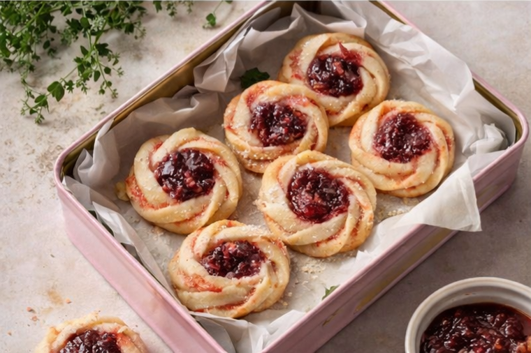 Raspberry Rosette Butter Cookies: The Star of Your Holiday Treat Boxes! 🎄