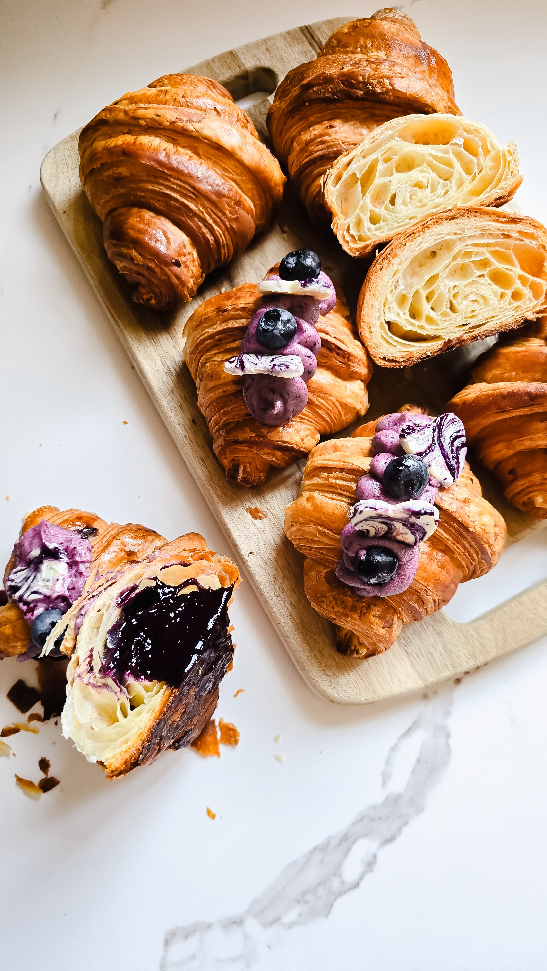 Lemon Blueberry Croissants