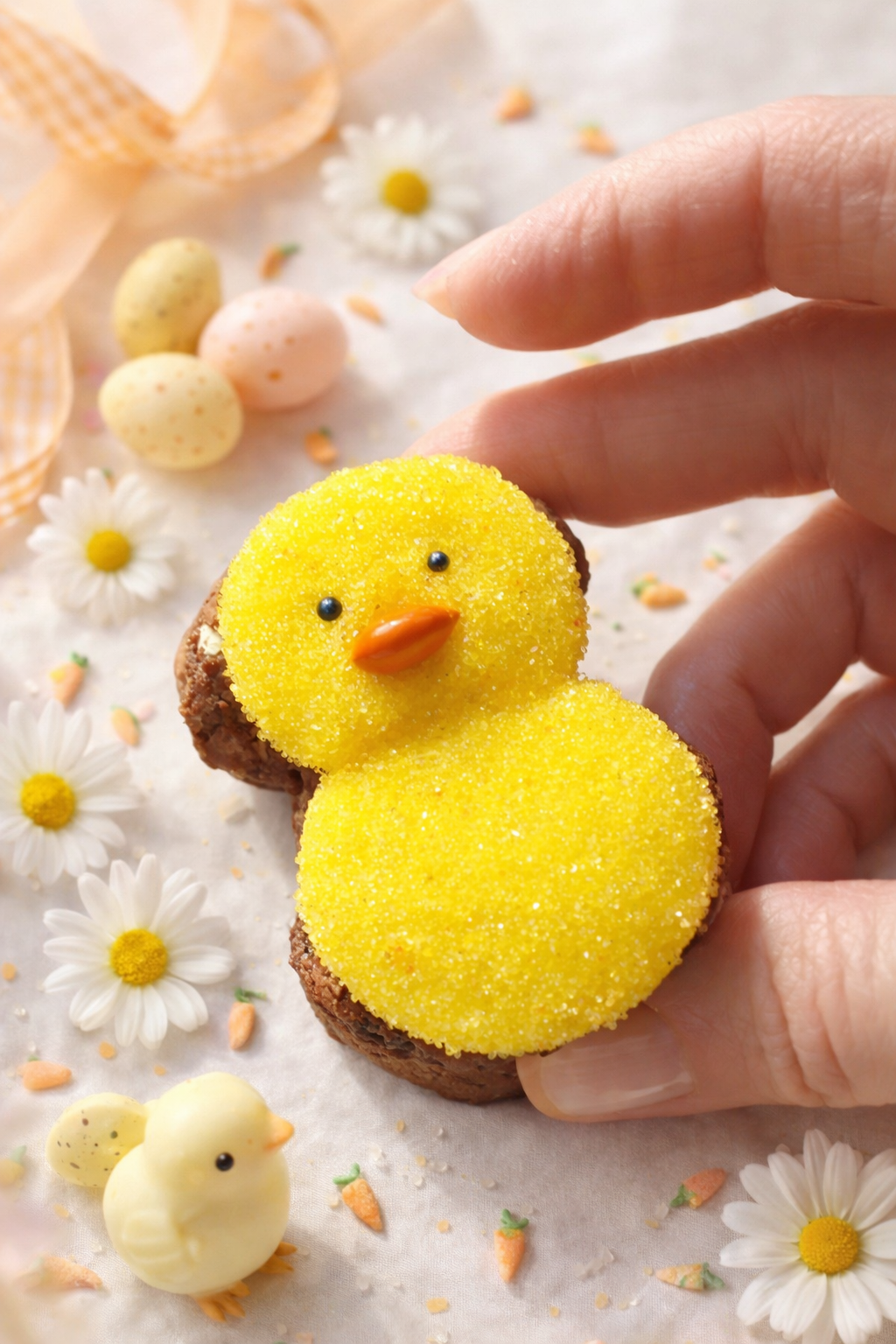 Mini Chocolate Brownie Easter Chicks