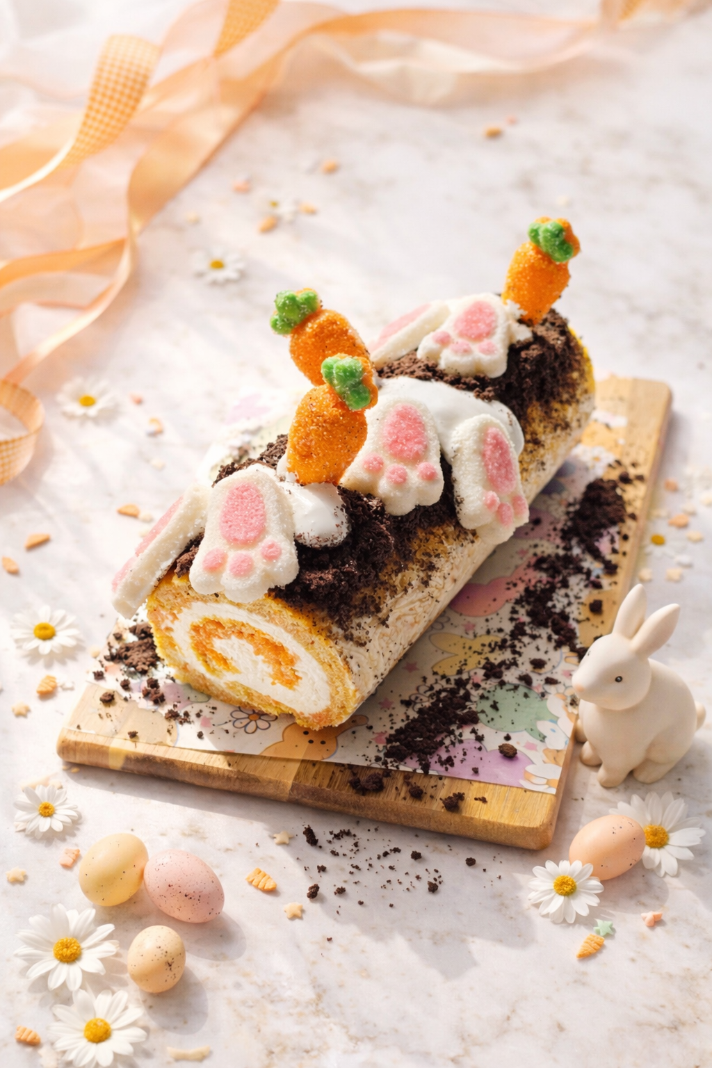 Brown Butter Carrot Cake Roll With Cream Cheese Frosting