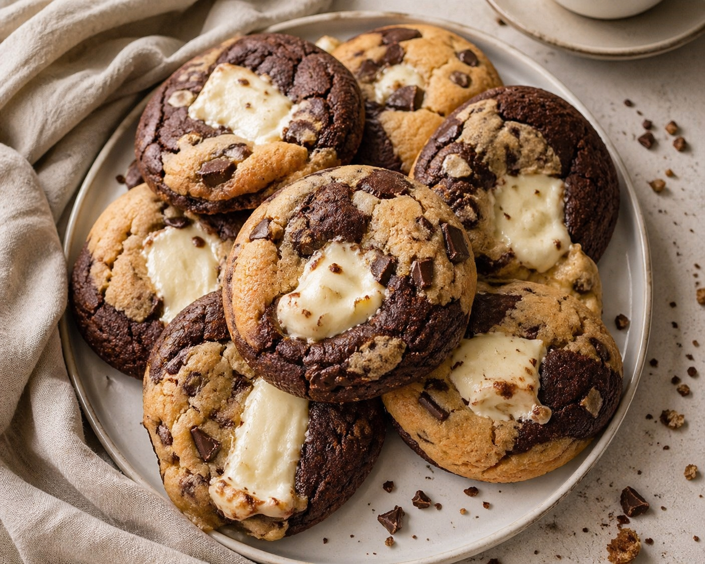 Tiramisu Cookies: Espresso Dough &amp; Mascarpone White Chocolate