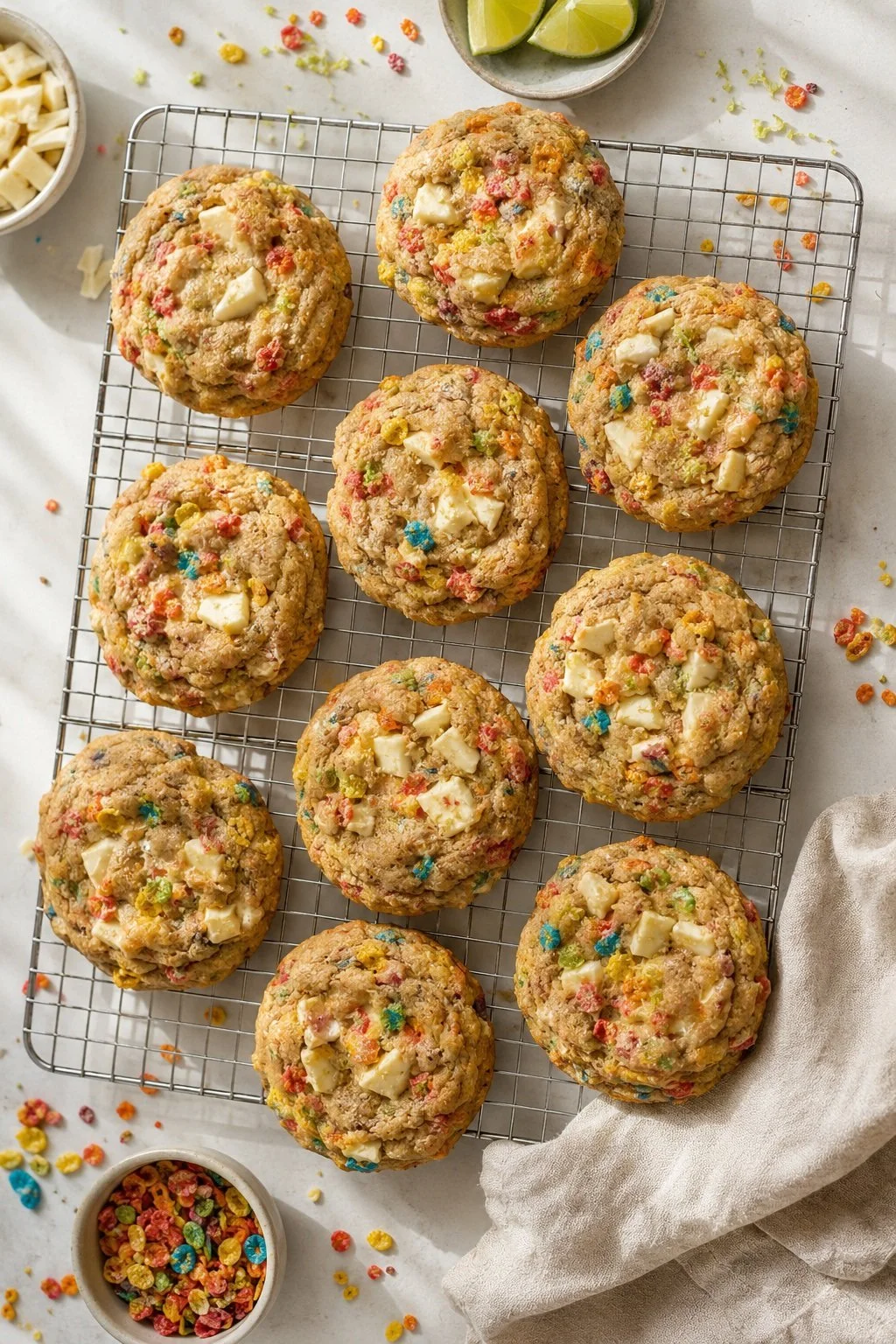 Fruity Pebbles Cheesecake Cookies 