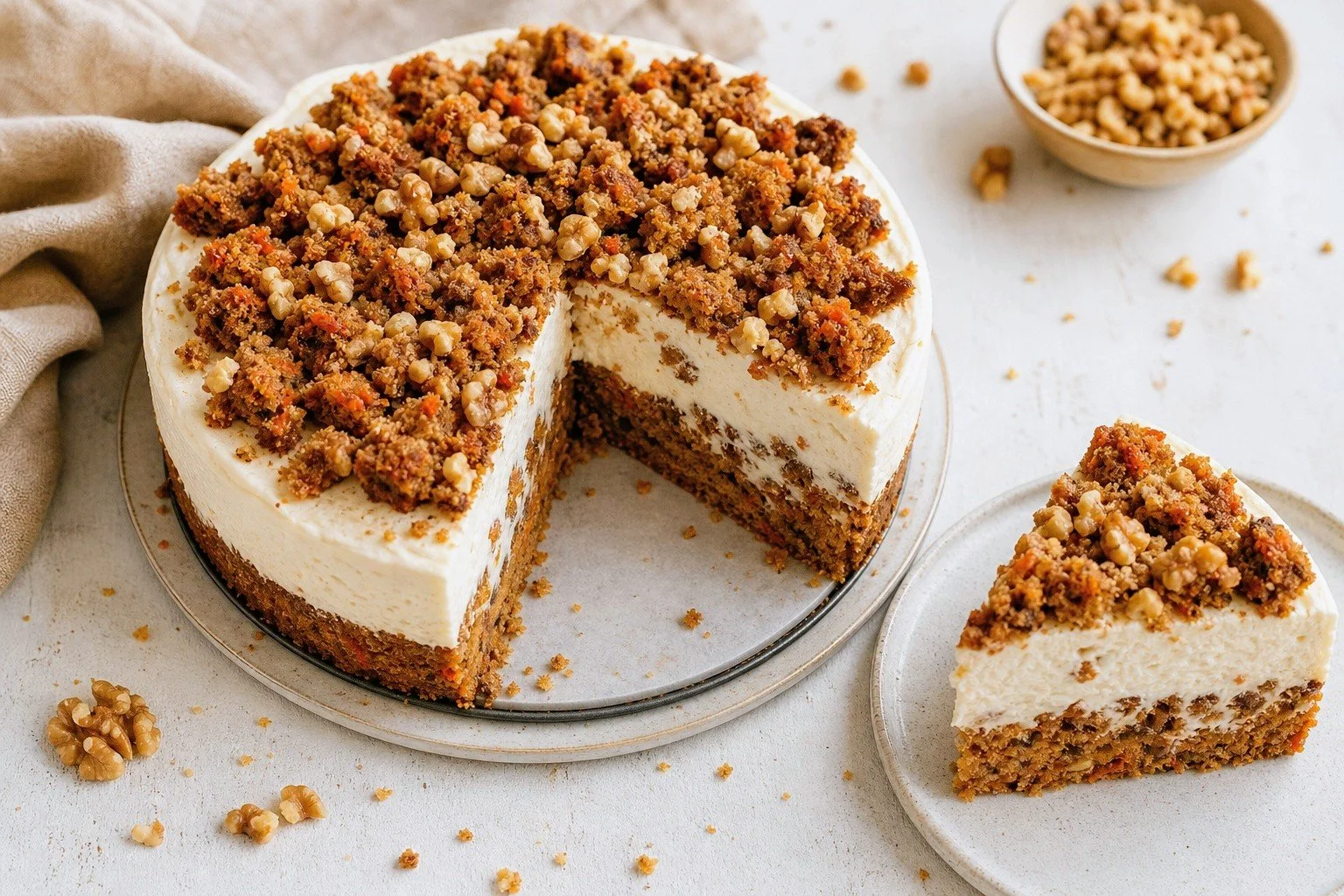 Soft carrot cake with walnut crunch and cream cheese.jpeg