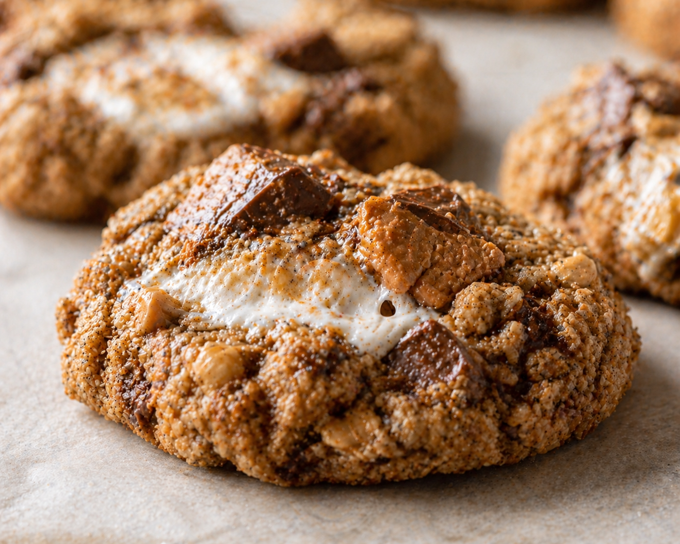 Oatmeal Peanut Butter Mallow Cookies
