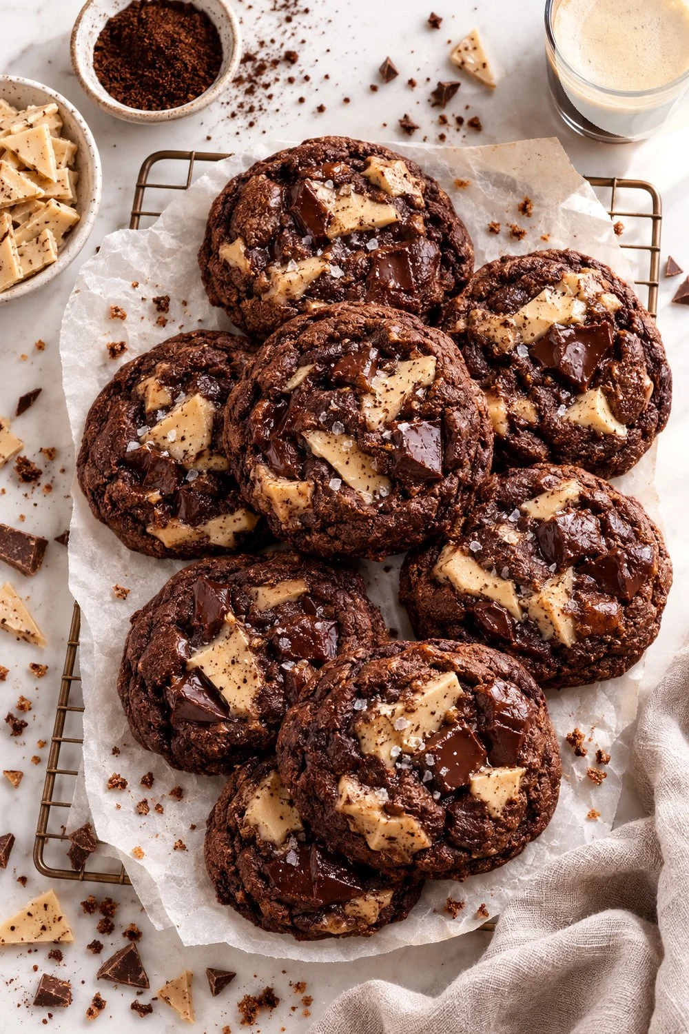 easy espresso toffee cookie recipe with instant espresso powder.jpg