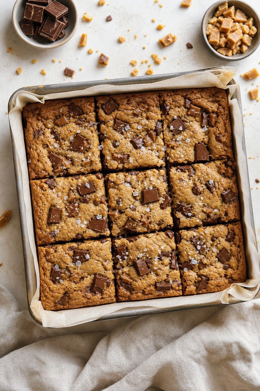 Brown Butter Chocolate Toffee Cookie Bars