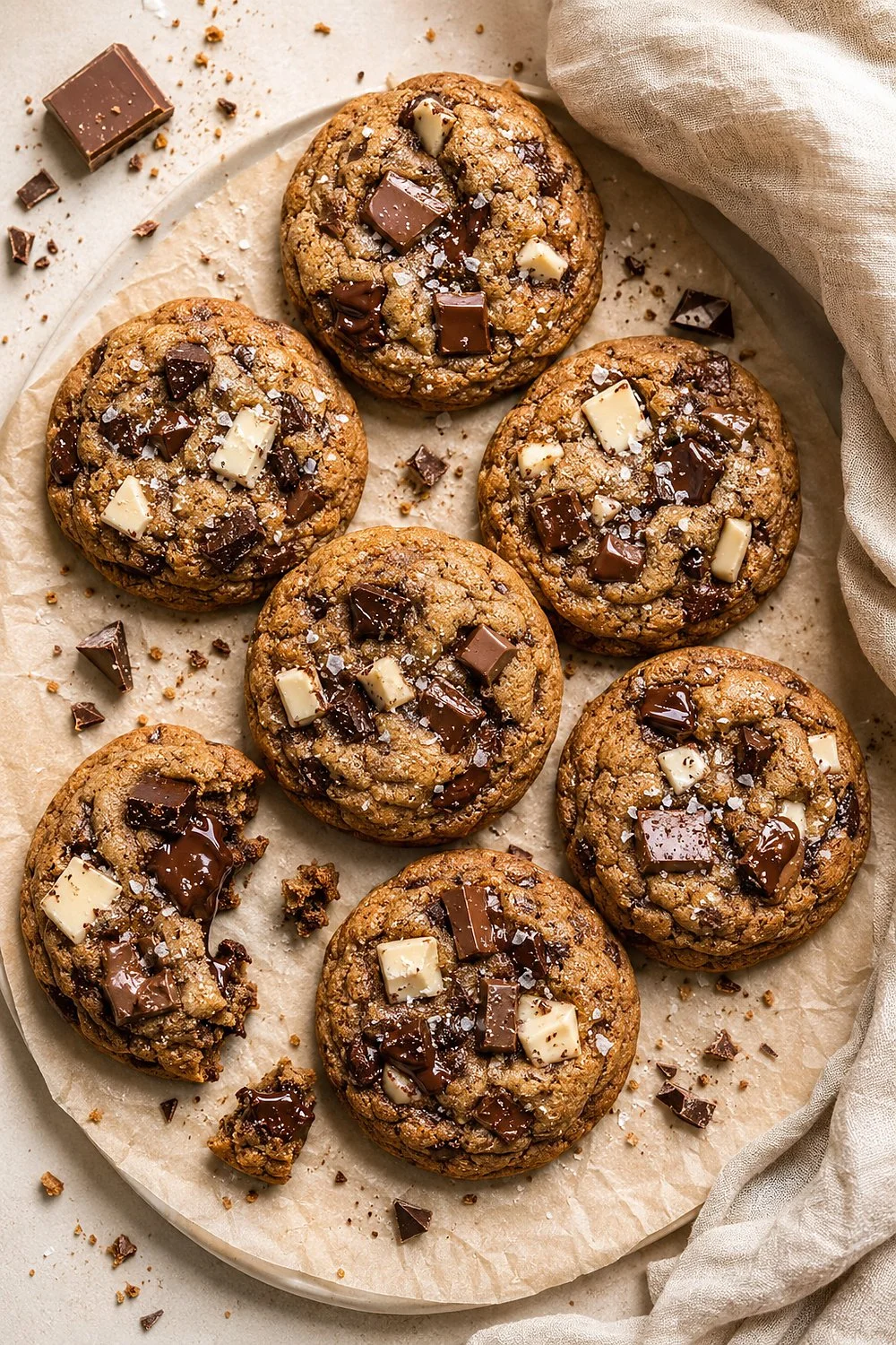 Triple Chocolate Brown Butter Cookies