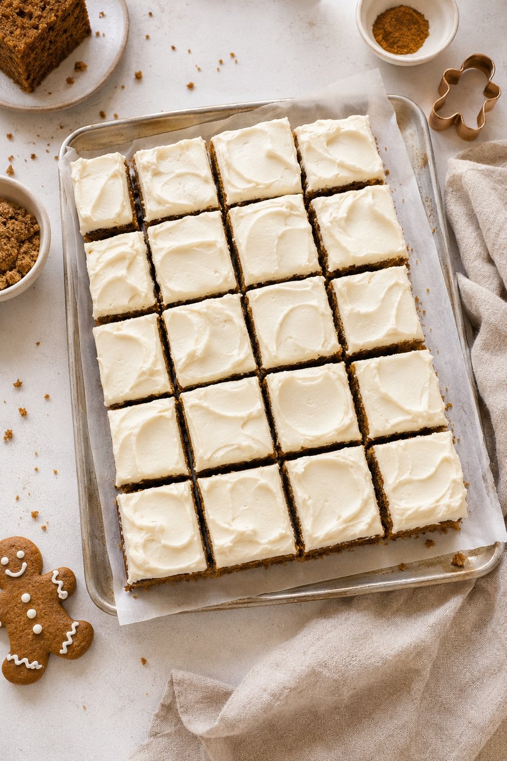 Gingerbread Sheet Cake with Cream Cheese Icing