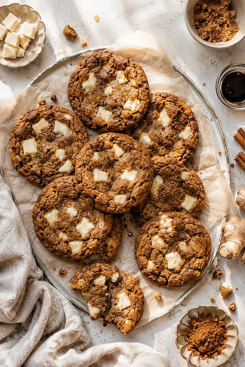 Gingerbread Cheesecake Cookies