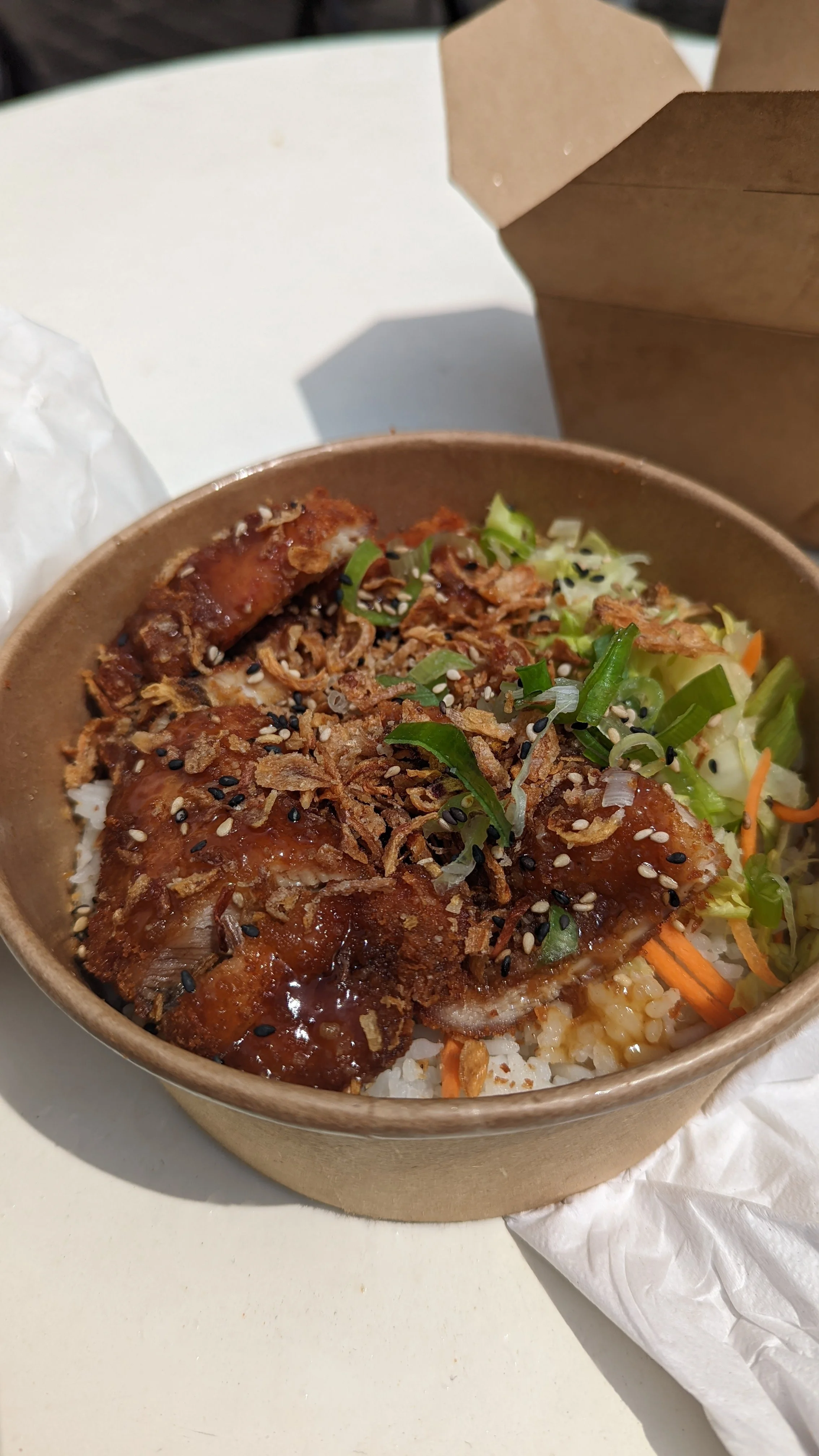 A chicken teriyaki bowl from Covent Garden