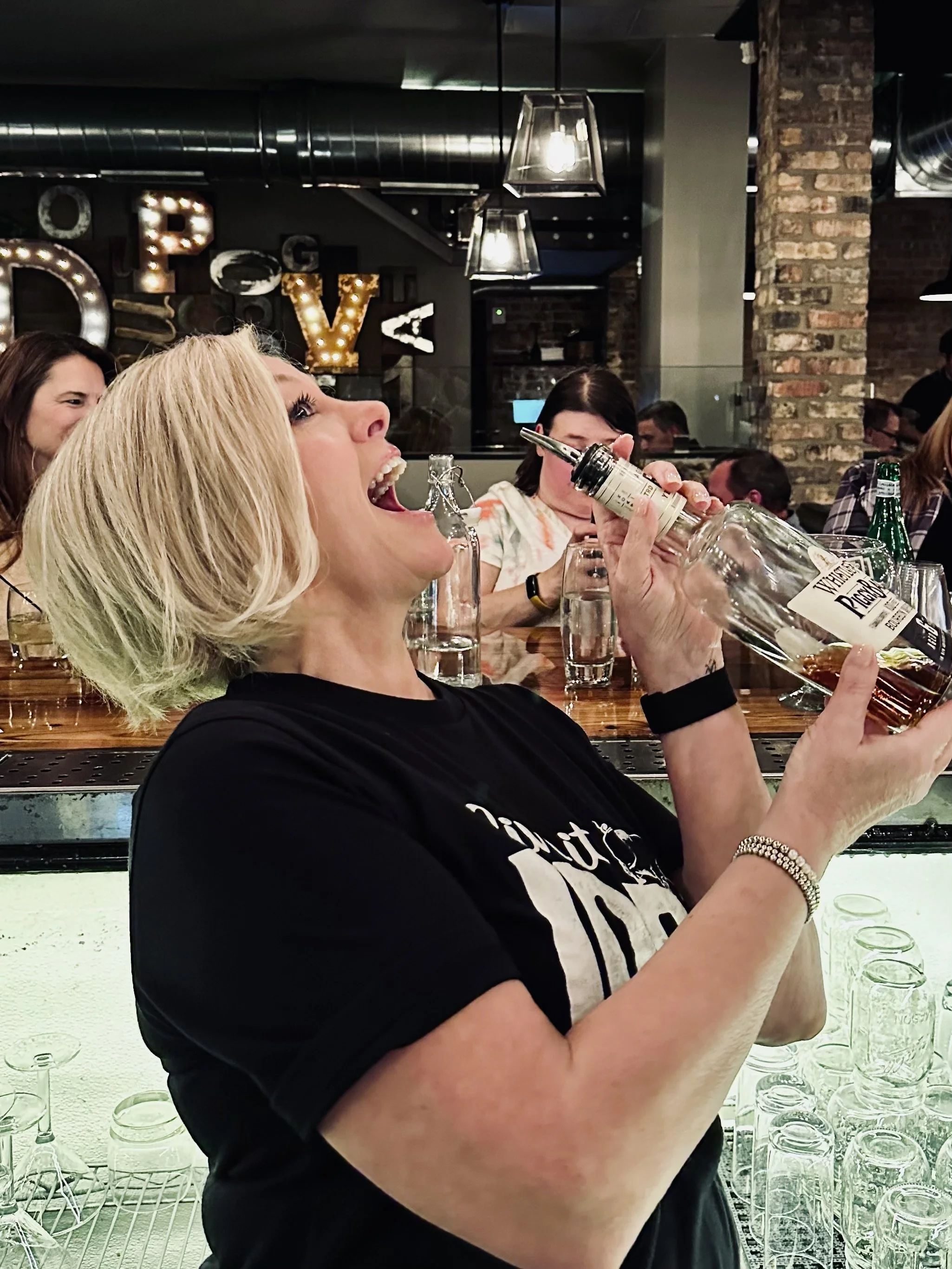 Sheila & Wilson Behind the Bar = $800 Raised