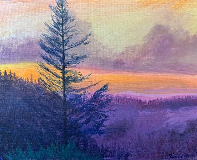 Santa Cruz Mountains - Acrylic Painting
