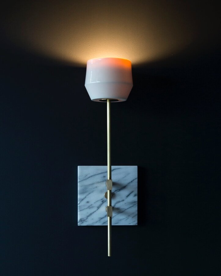 FORCHETTE TORCH SCONCE IN NATURAL PORCELAIN
