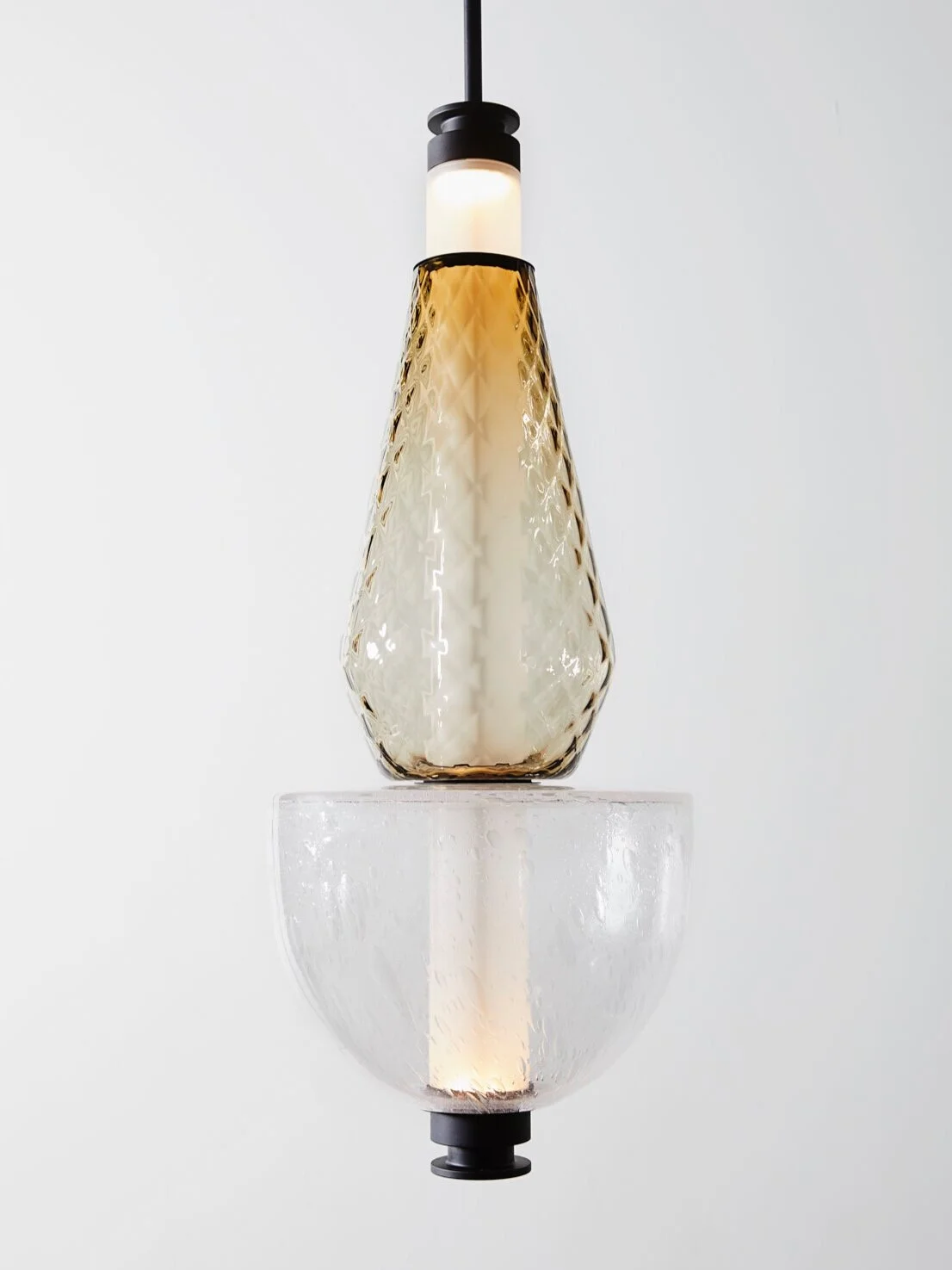 LARGE PENDANT - WITH LYRA + CYGNUS GLASS BEADS