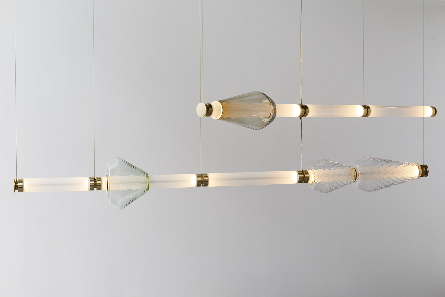 XL 2 TIER CHANDELIER OPTION B - WITH ORION, LYRA + ARAS GLASS BEADS