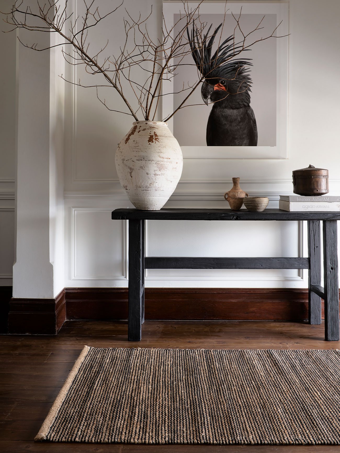 DRIFT RUG | NOOK COLLECTION | NATURAL + BLACK - 3' x 8'