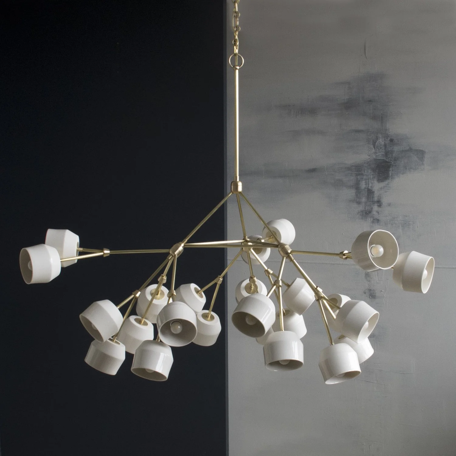 FORCHETTE 24 CHANDELIER IN NATURAL PORCELAIN
