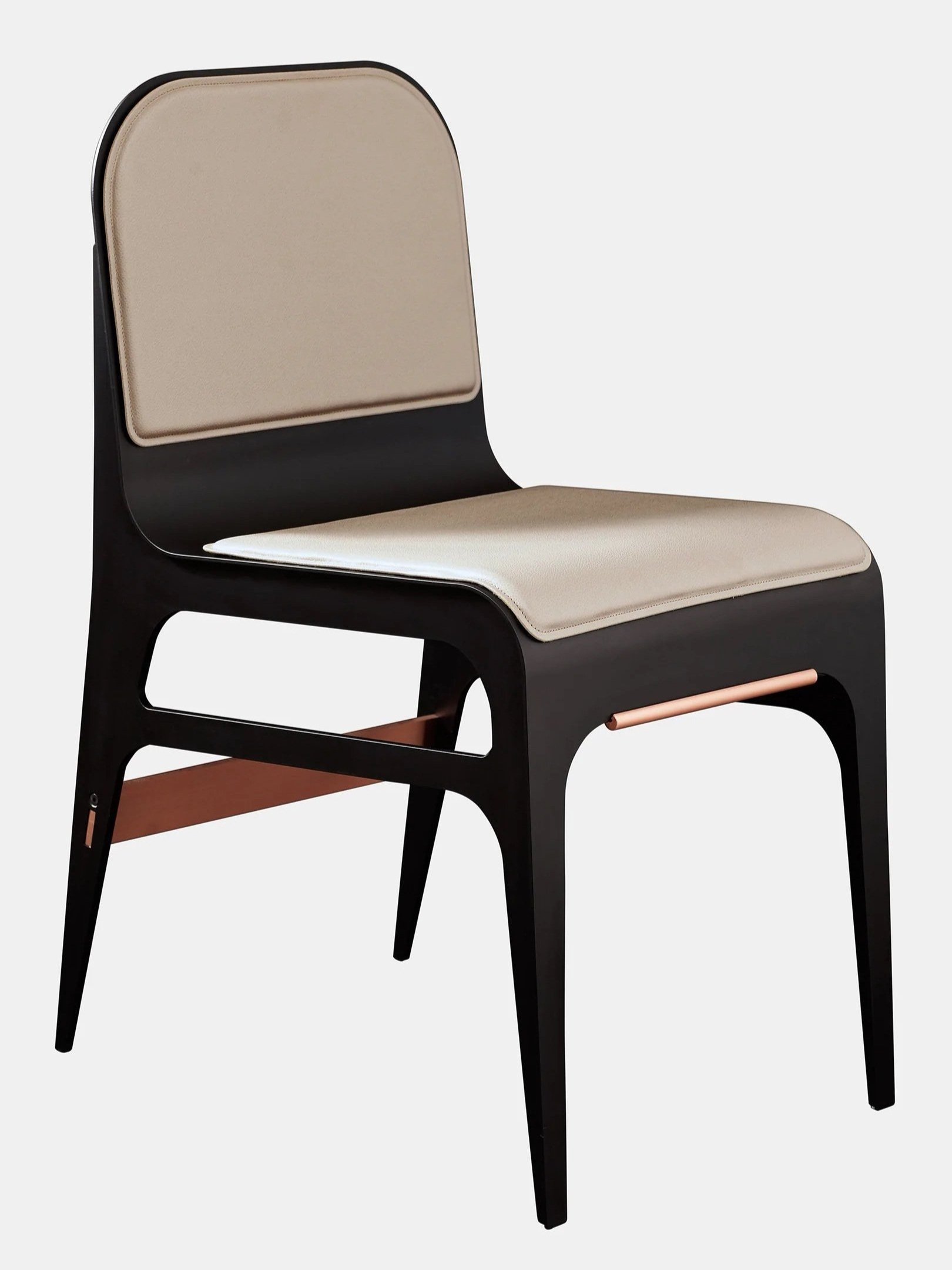 BARDOT CHAIR - SATIN COPPER + NUDE PINK
