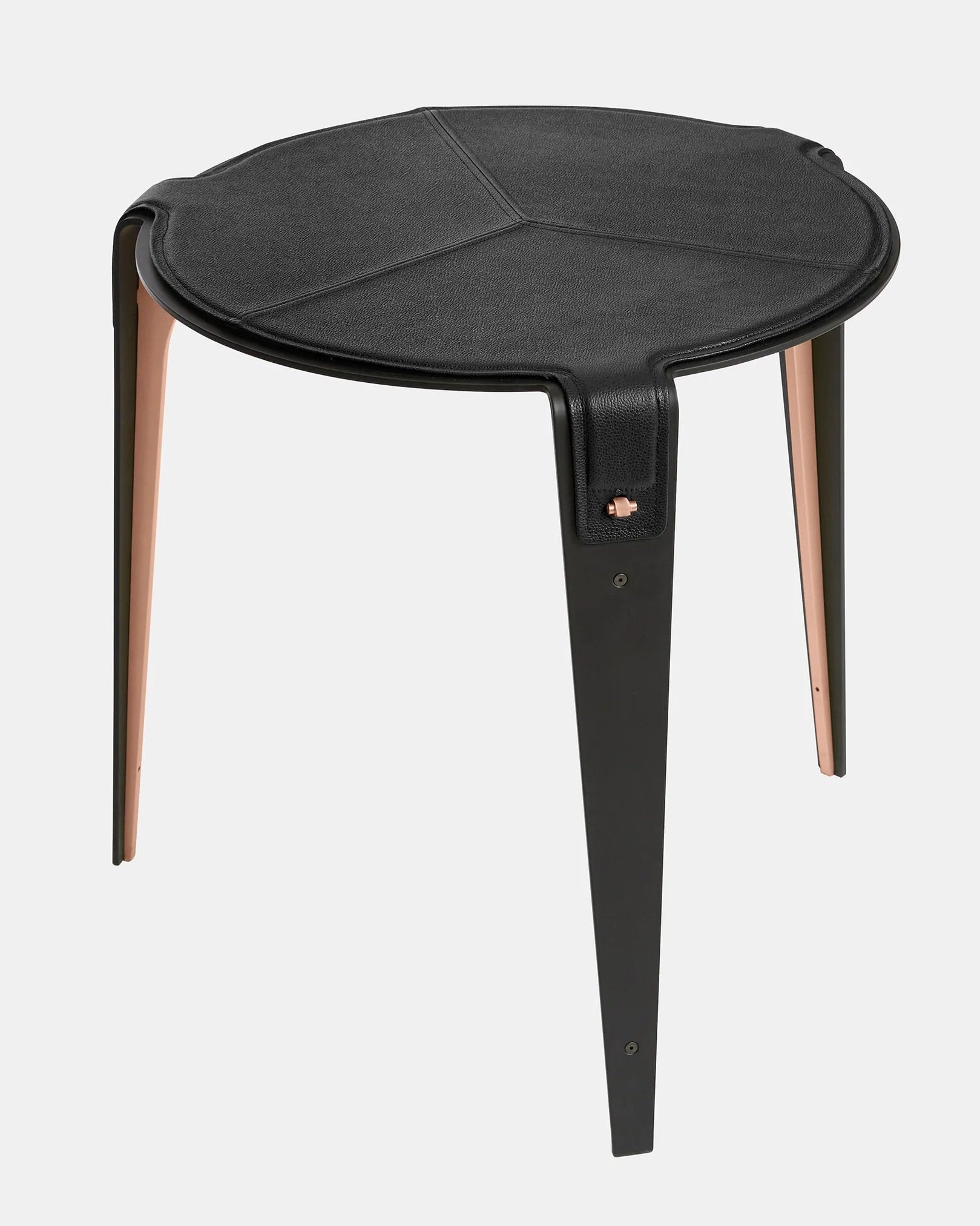 BARDOT SIDE TABLE - SATIN COPPER + BLACK