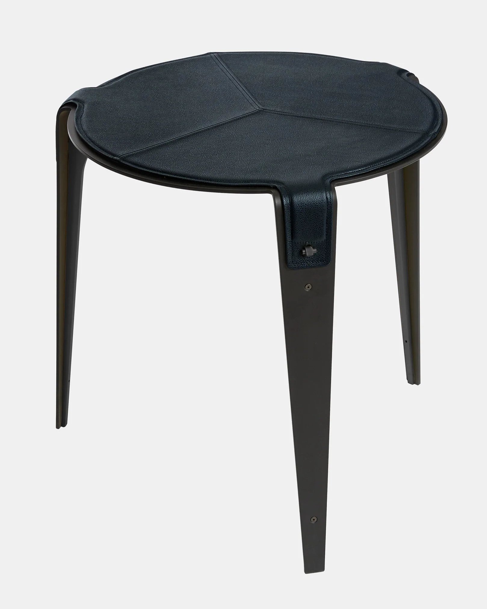 BARDOT SIDE TABLE - BLACK STEEL + NAVY BLUE