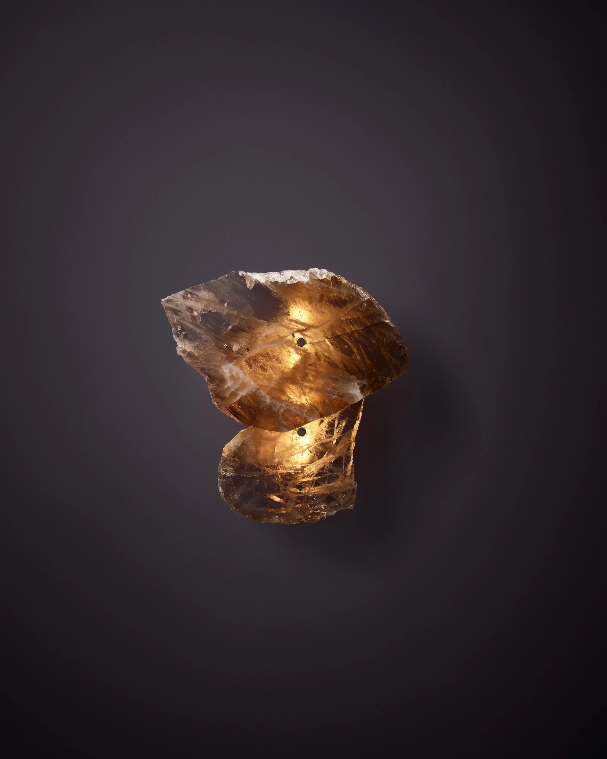 PETRA I TWIN - SMOKY QUARTZ SLICE