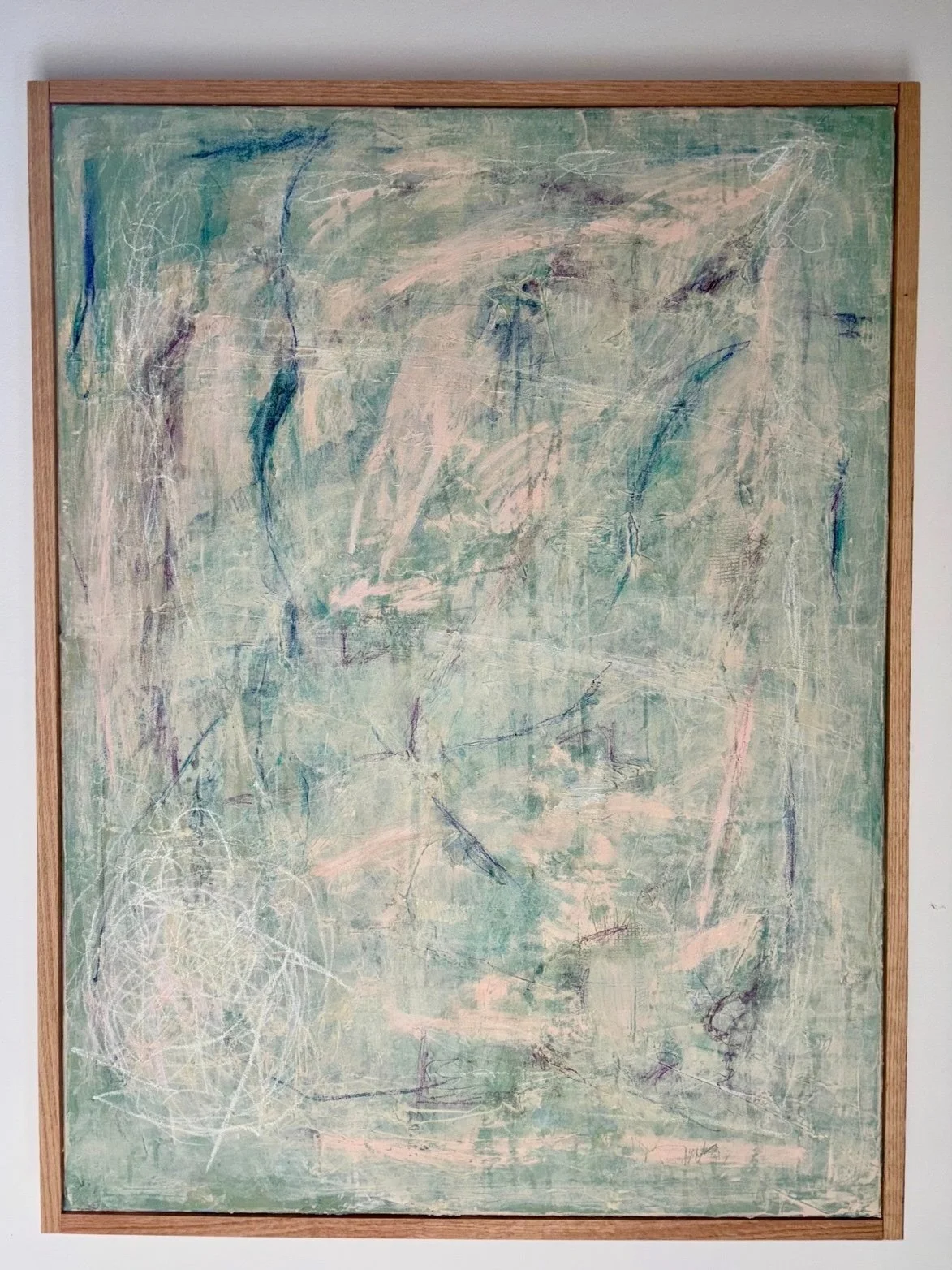 THE STORM | 32" x 42" | ACRYLIC + OIL ON CANVAS, OAK FRAME | $5000