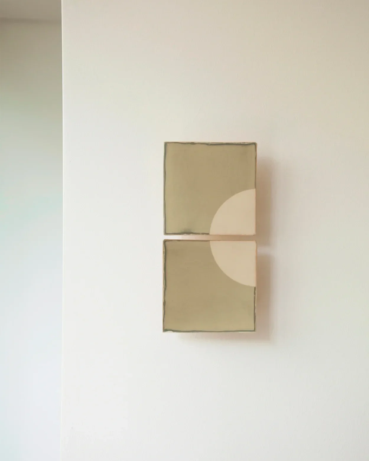 TILES MOON V - GREEN + WHITE