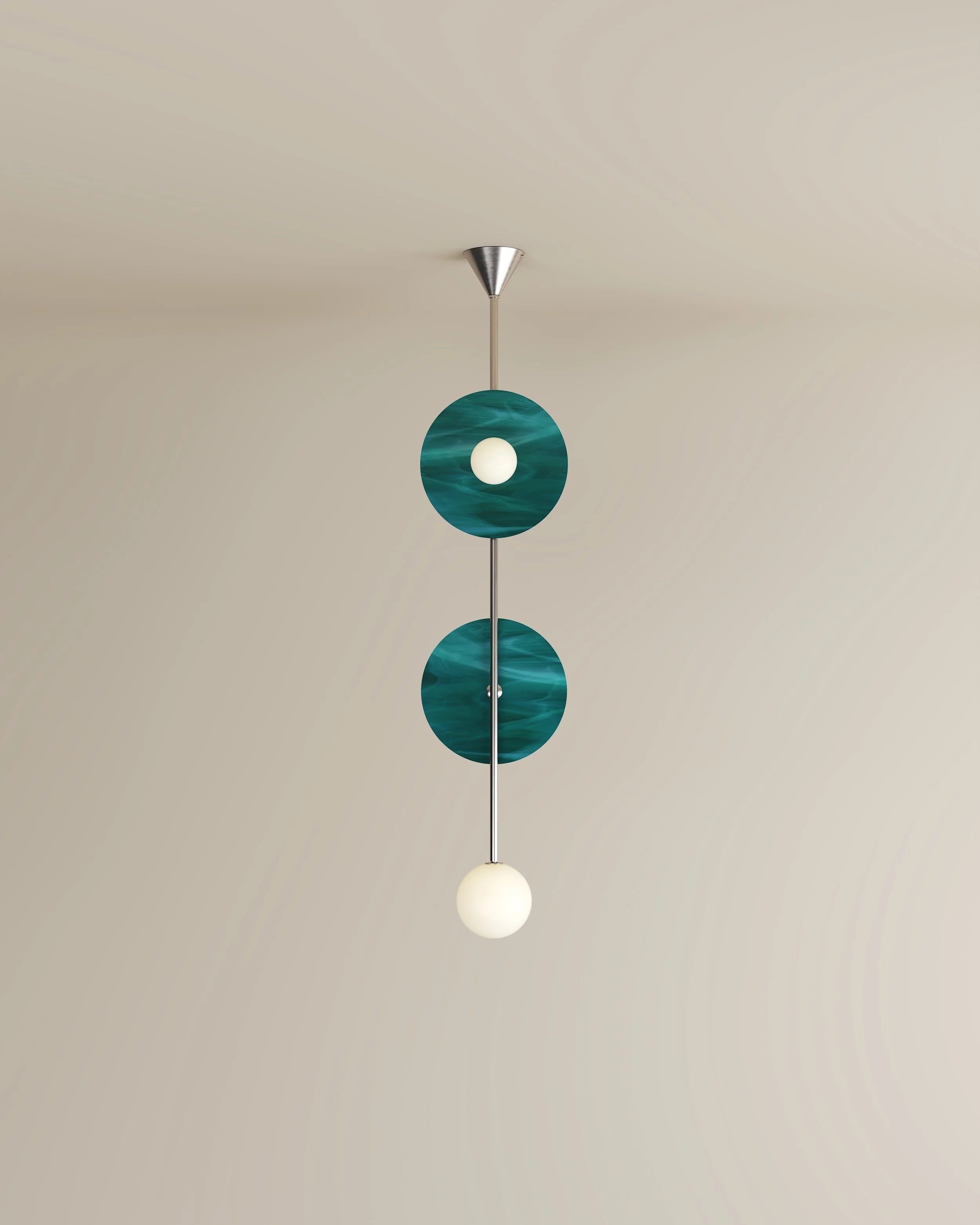 DISC AND SPHERE GLASS PENDANT 02