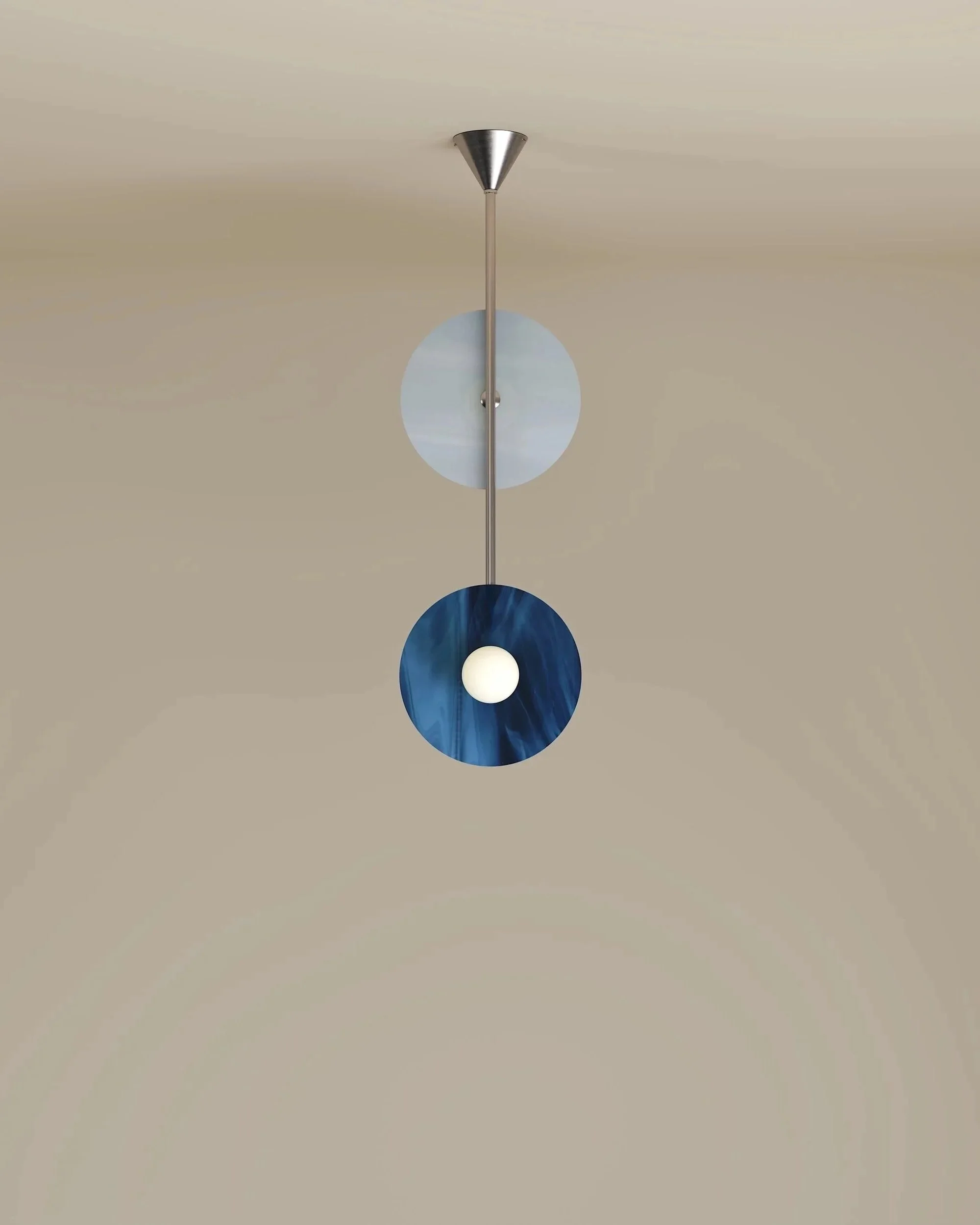 DISC AND SPHERE GLASS PENDANT 01