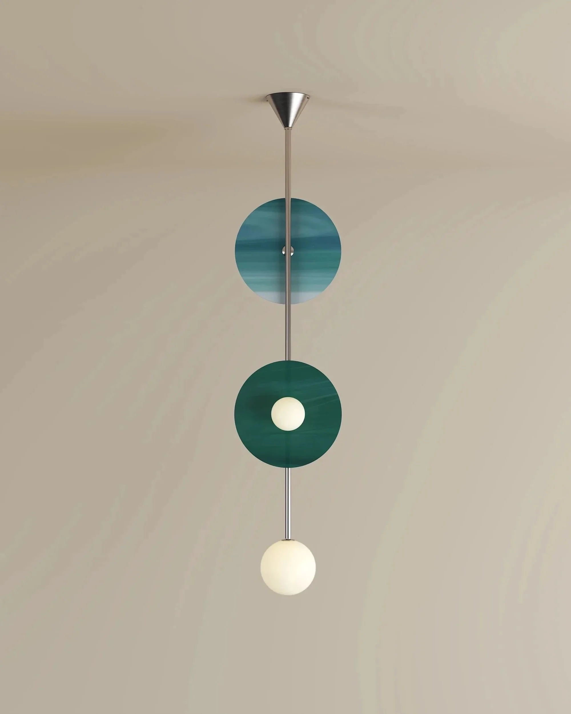 DISC AND SPHERE GLASS PENDANT 02