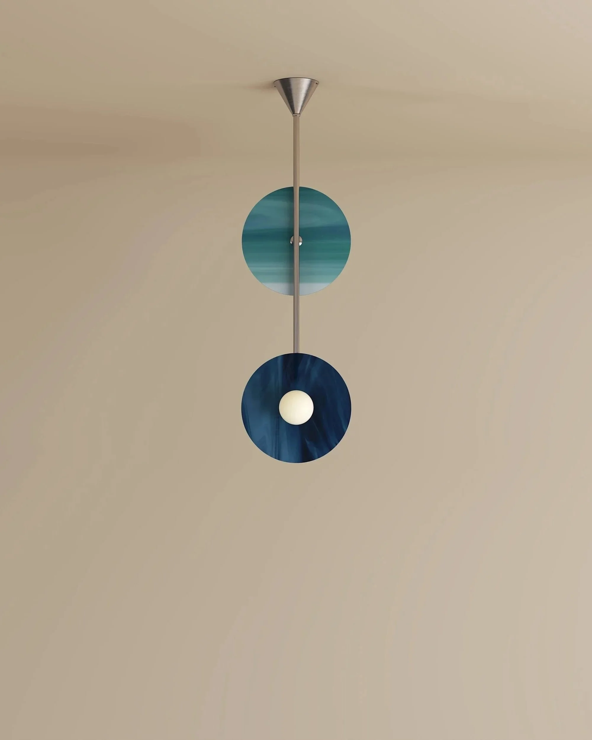 DISC AND SPHERE GLASS PENDANT 01