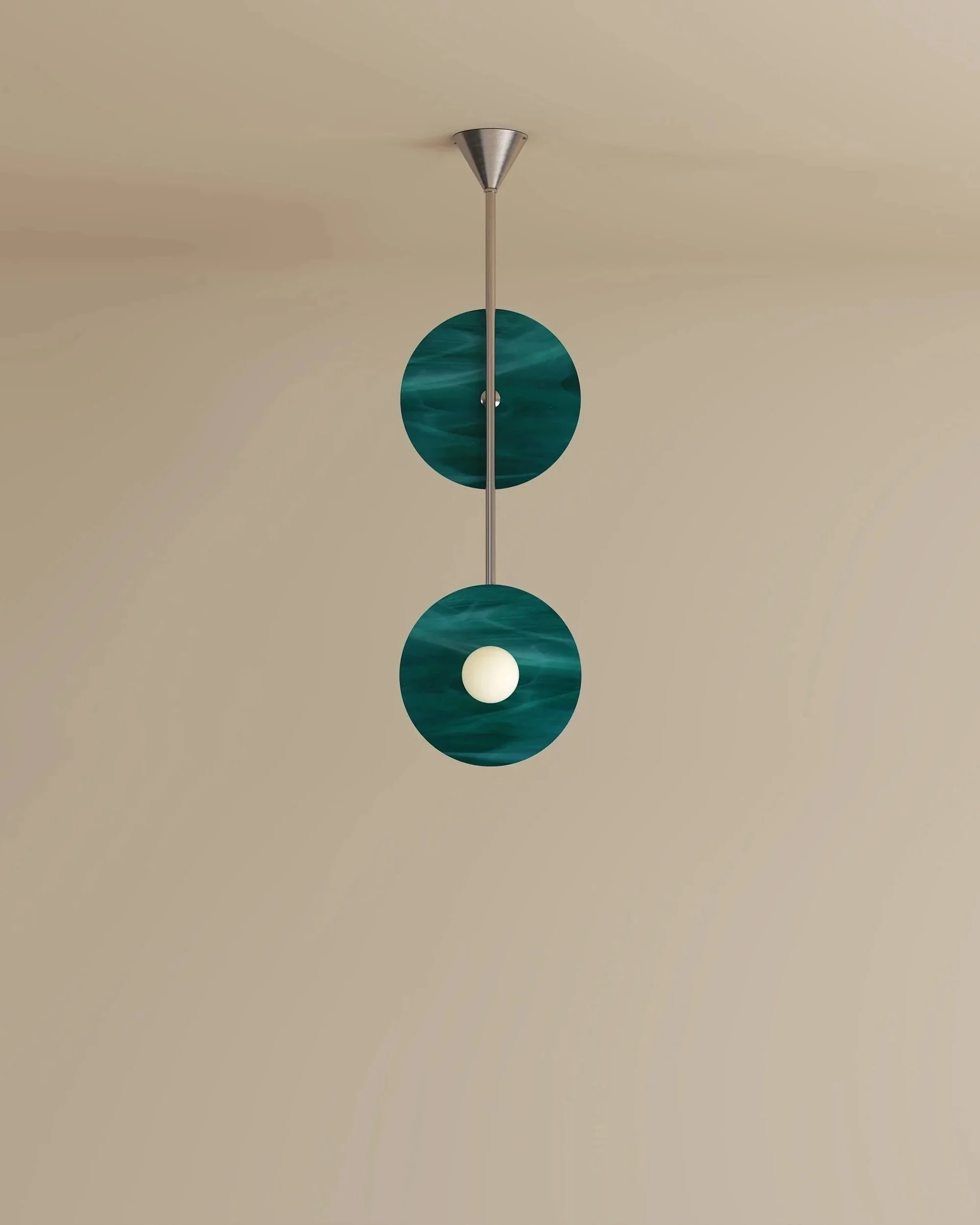 DISC AND SPHERE GLASS PENDANT 01