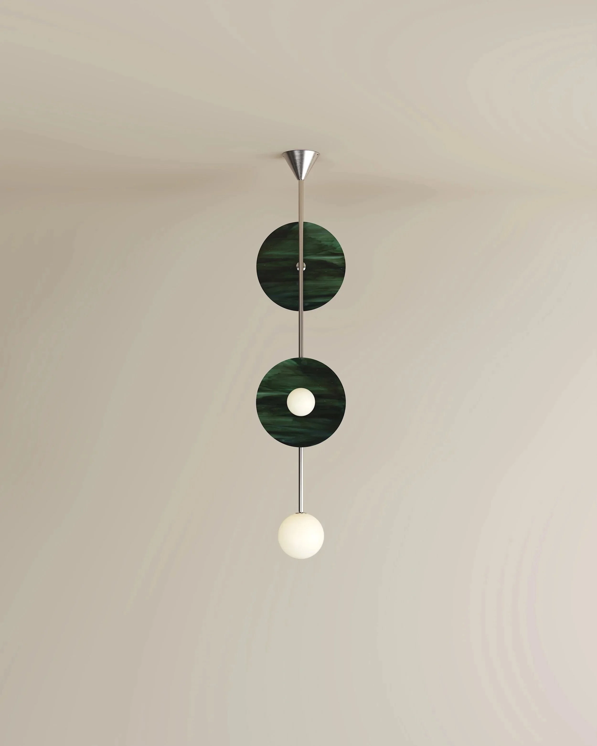 DISC AND SPHERE GLASS PENDANT 02
