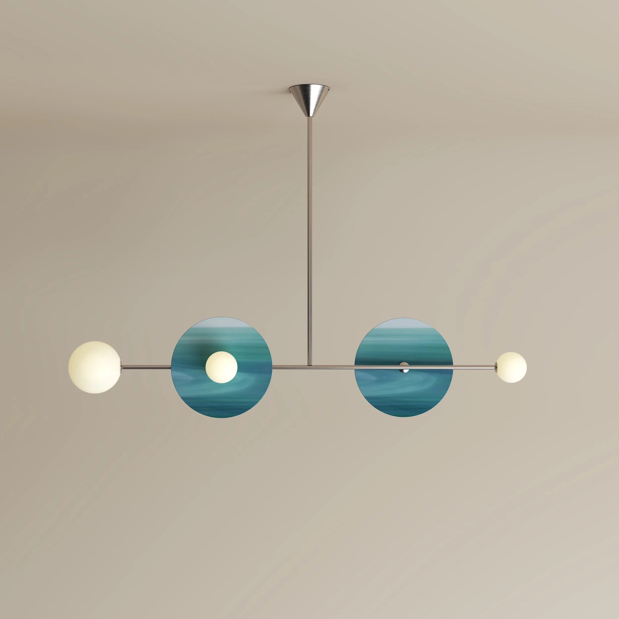 DISC AND SPHERE GLASS PENDANT 03