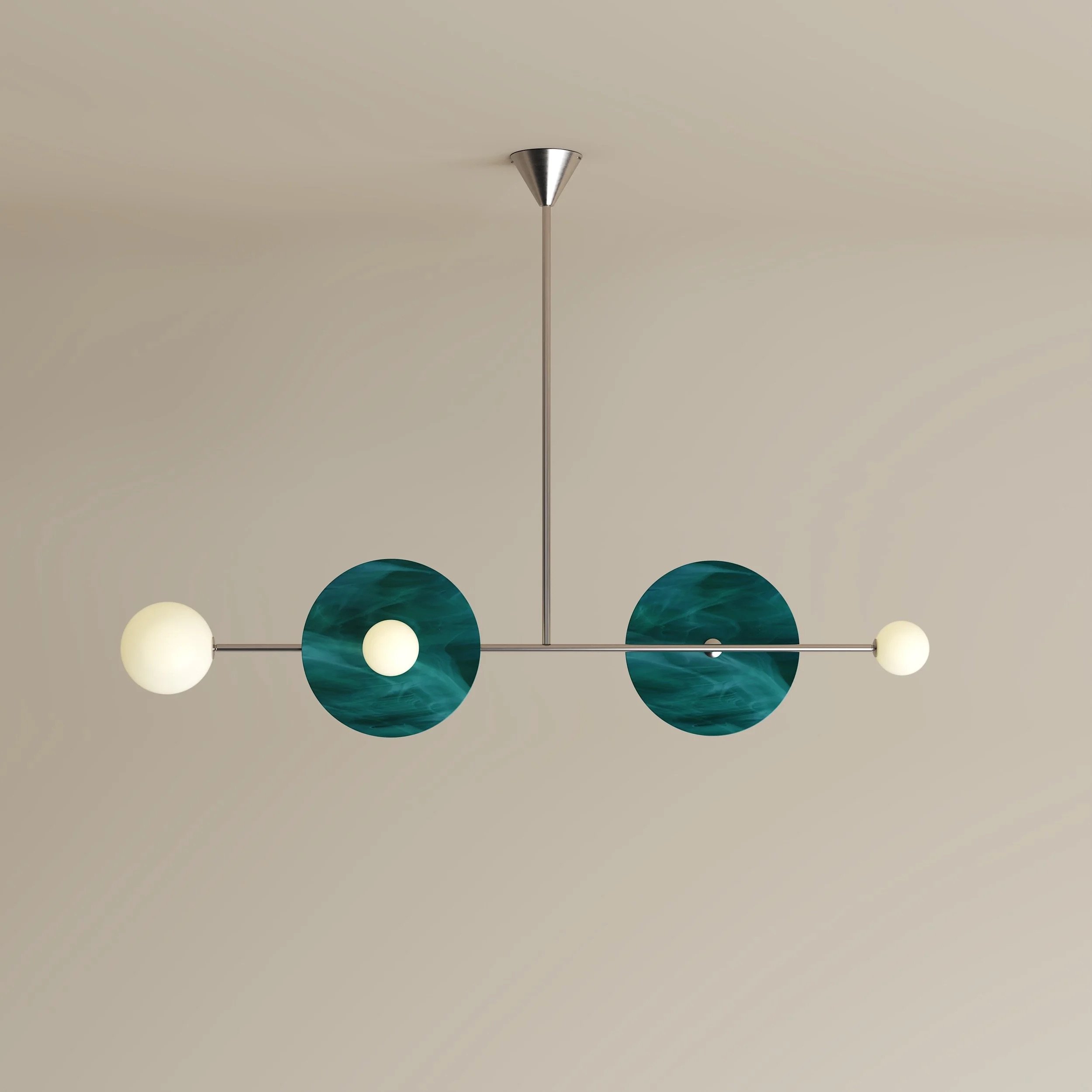 DISC AND SPHERE GLASS PENDANT 03