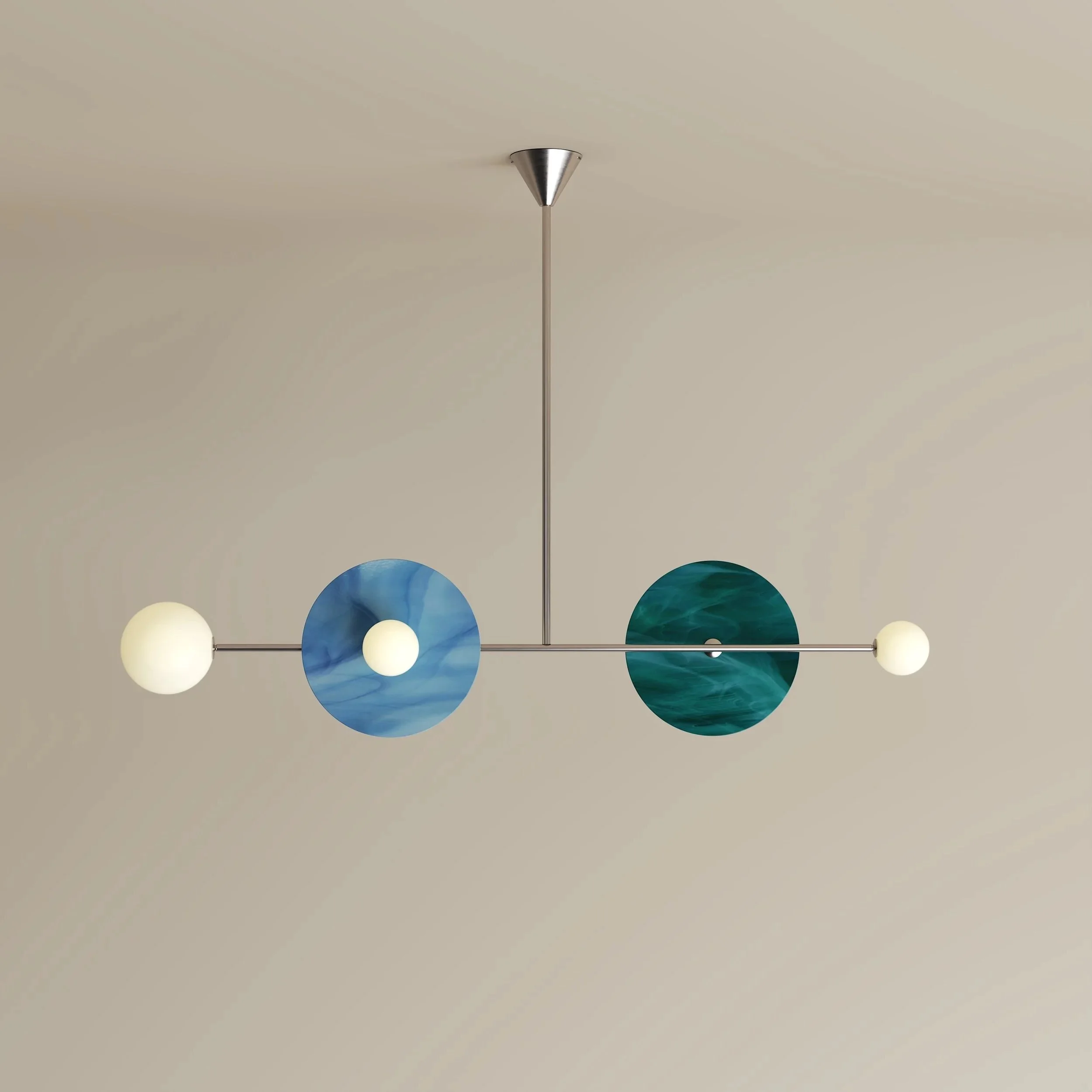 DISC AND SPHERE GLASS PENDANT 03