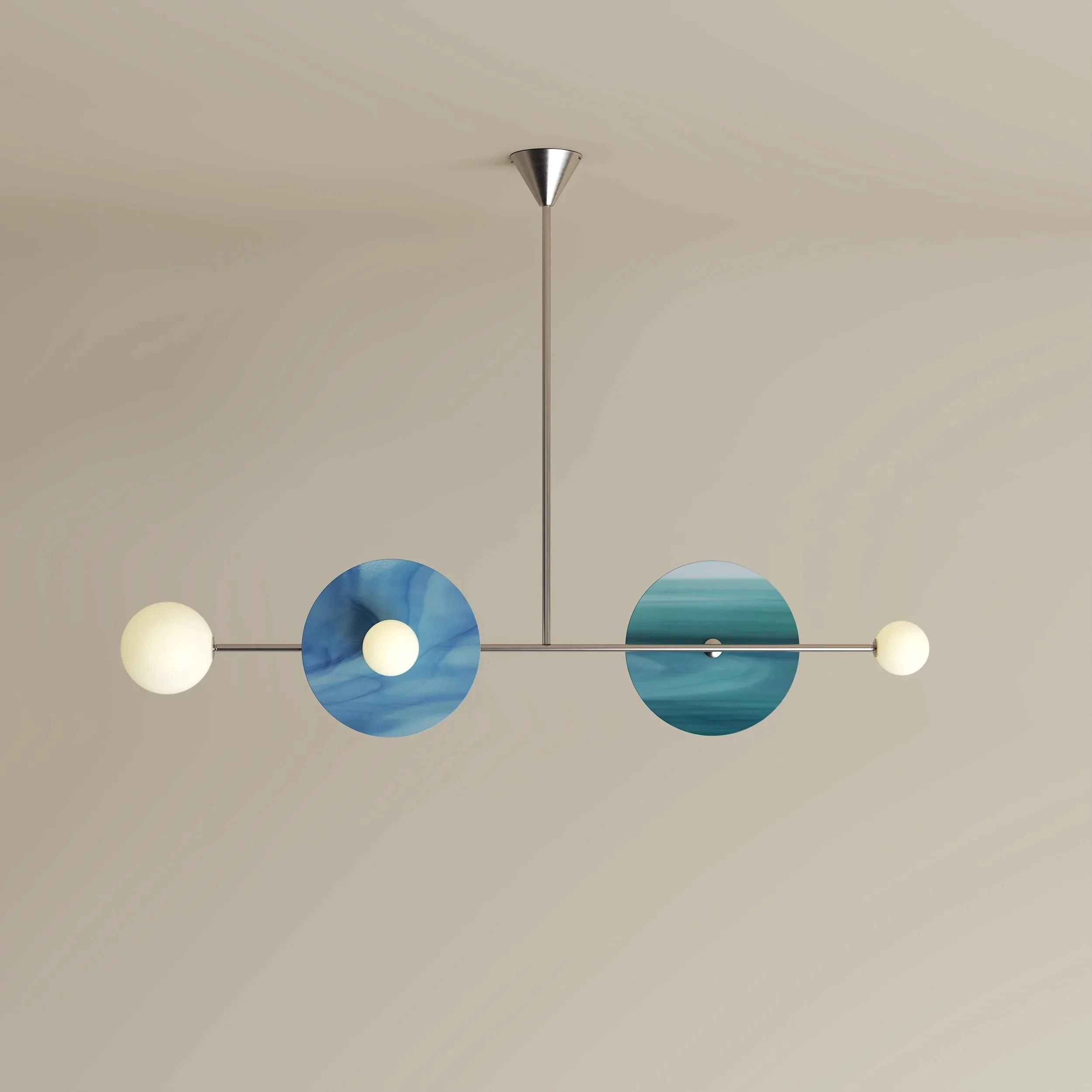 DISC AND SPHERE GLASS PENDANT 03