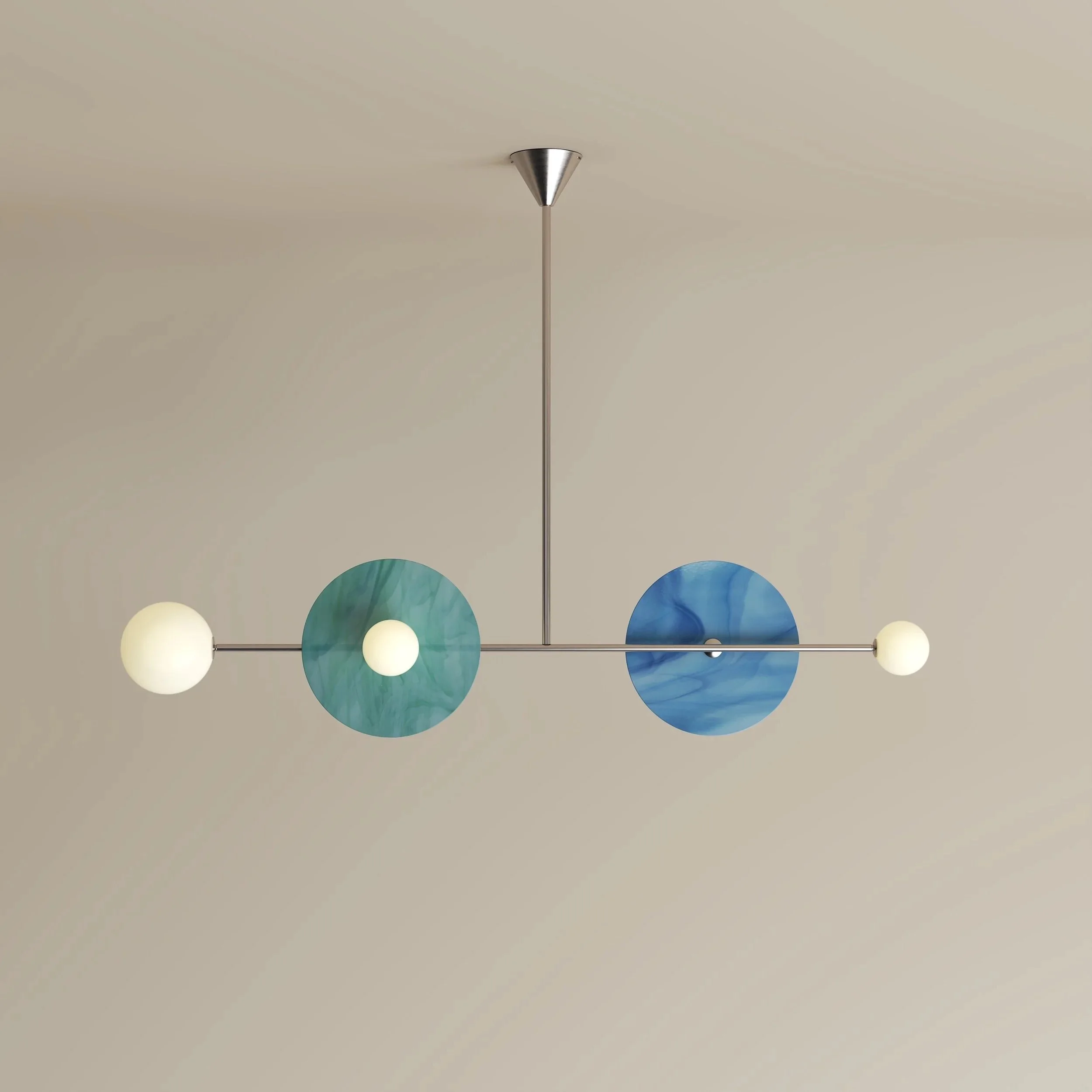 DISC AND SPHERE GLASS PENDANT 03