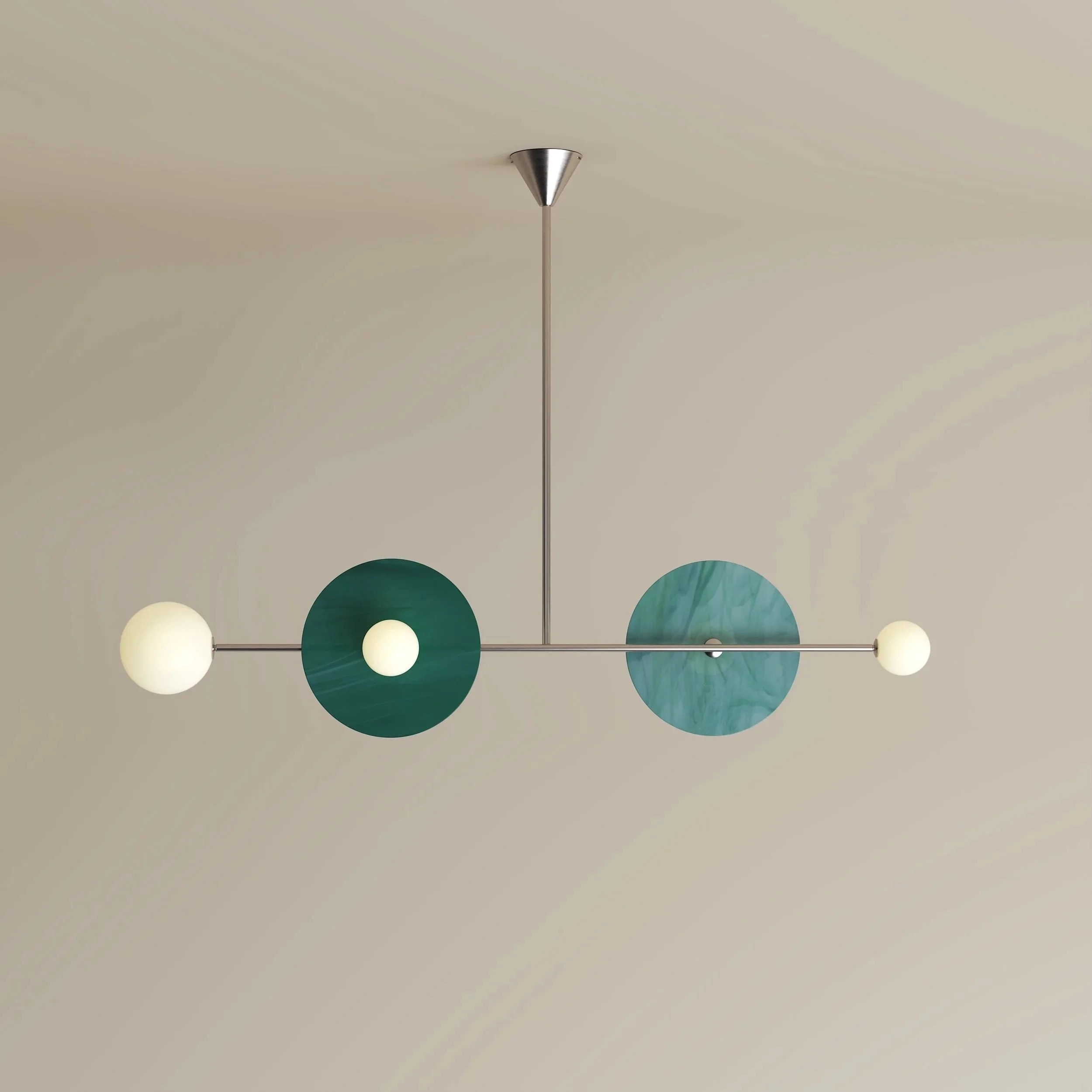 DISC AND SPHERE GLASS PENDANT 03