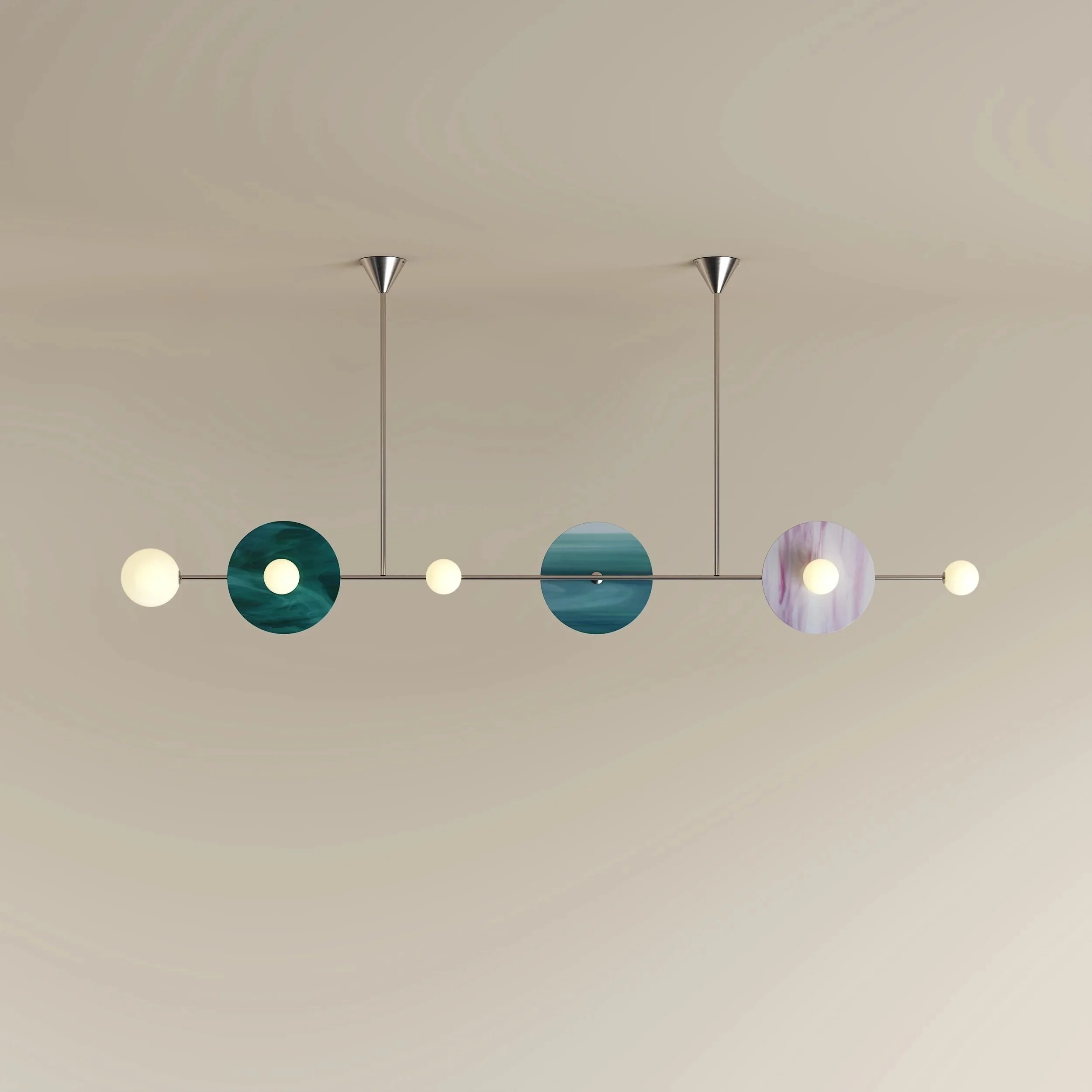 DISC AND SPHERE GLASS PENDANT 04