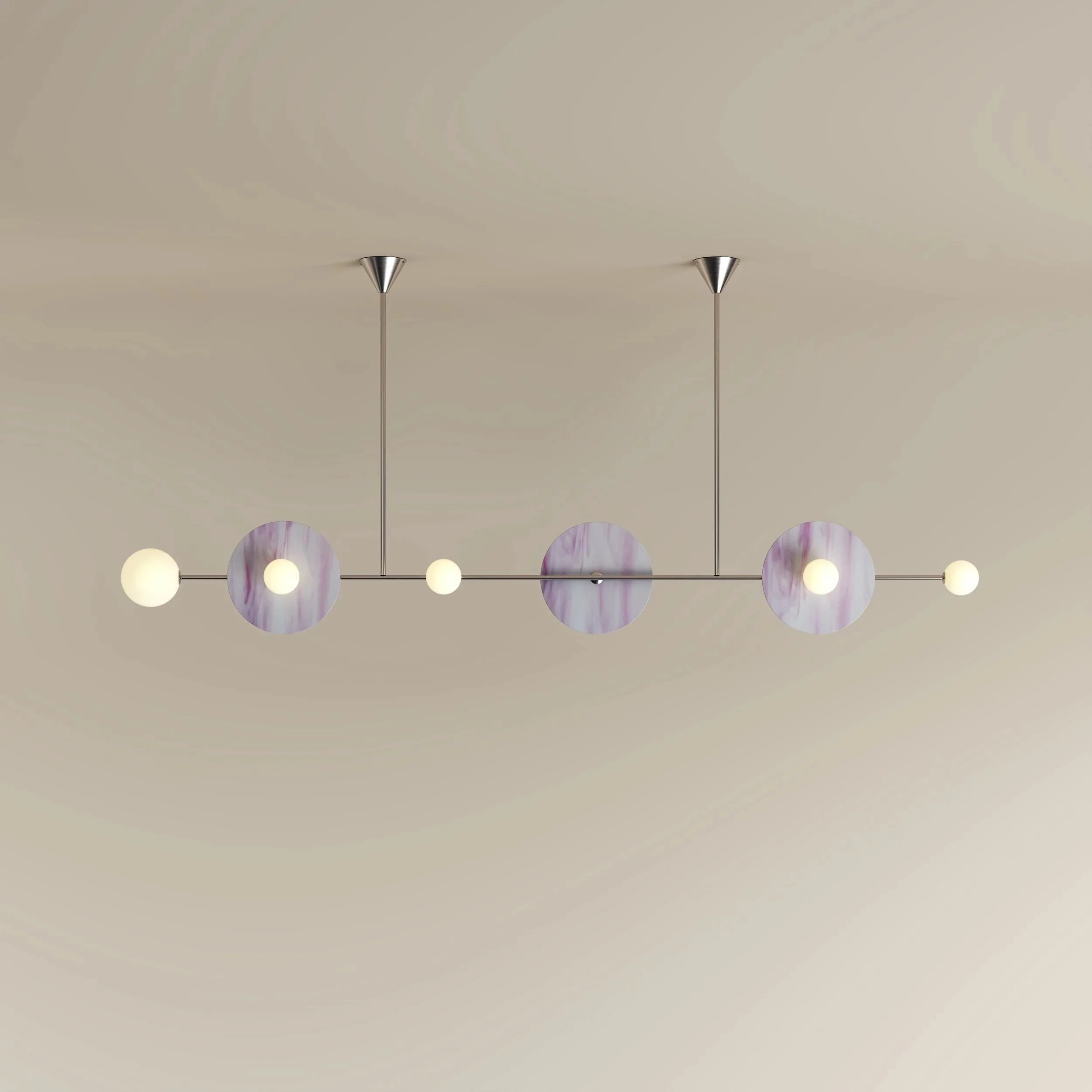 DISC AND SPHERE GLASS PENDANT 04